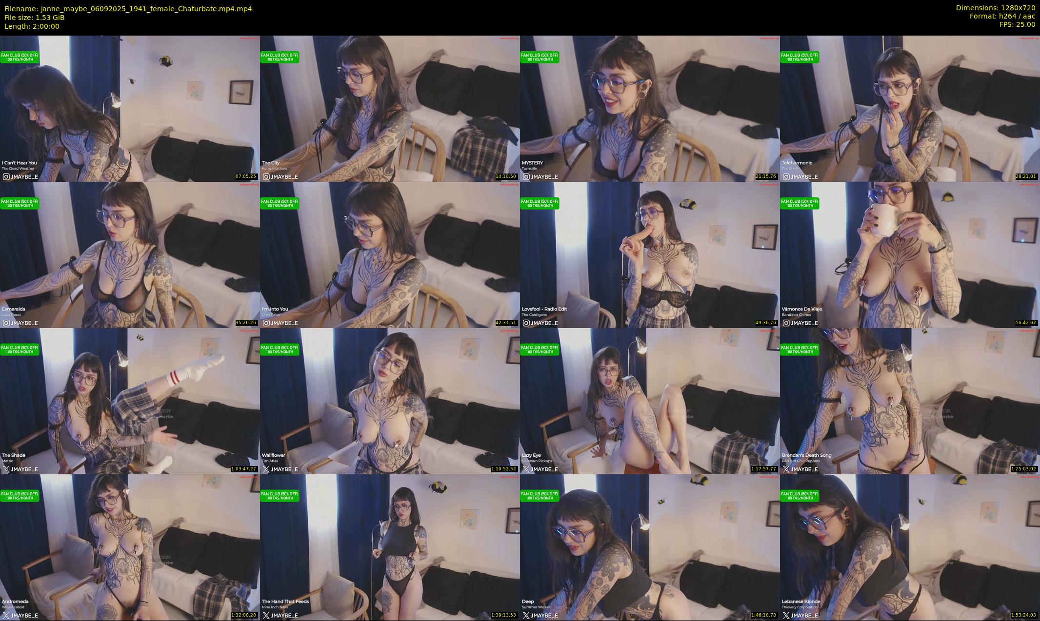 janne_maybe — 120 minute Chaturbate female cam show recording, 720p, Sep 6, 2025