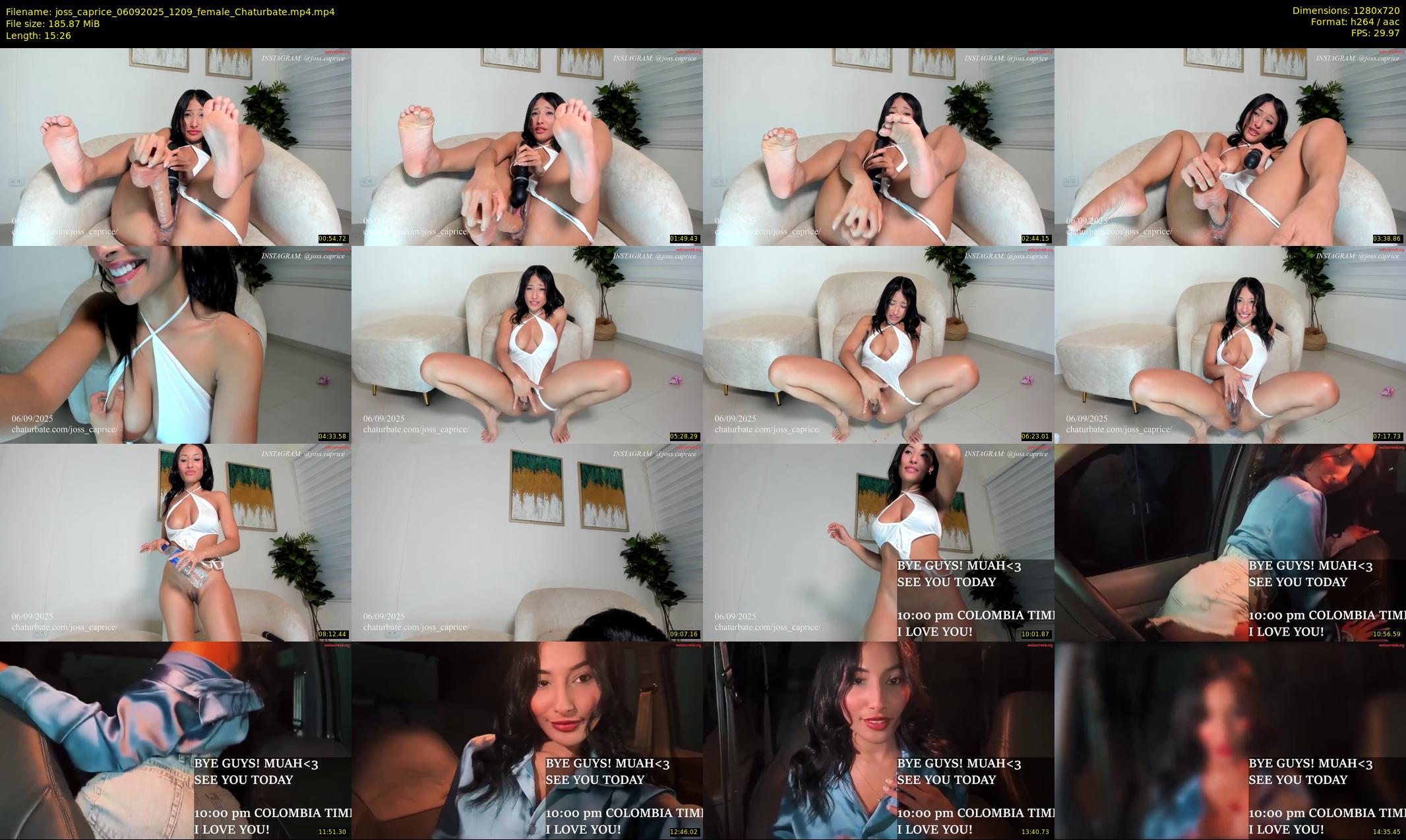 joss_caprice — 16 minute Chaturbate female cam show recording, 720p, Sep 6, 2025
