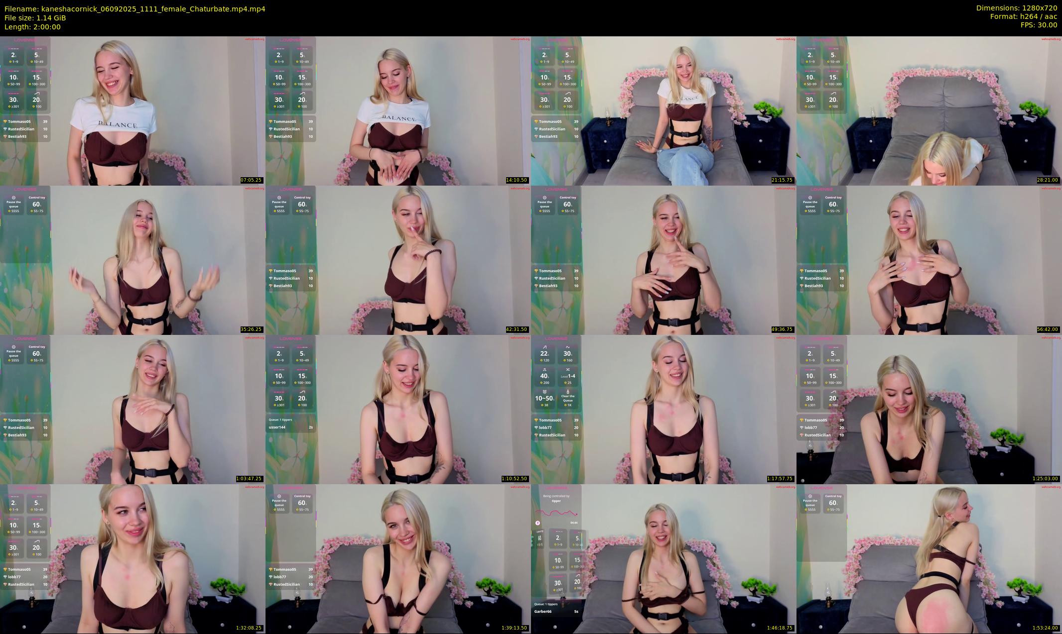 kaneshacornick — 120 minute Chaturbate female cam show recording, 720p, Sep 6, 2025