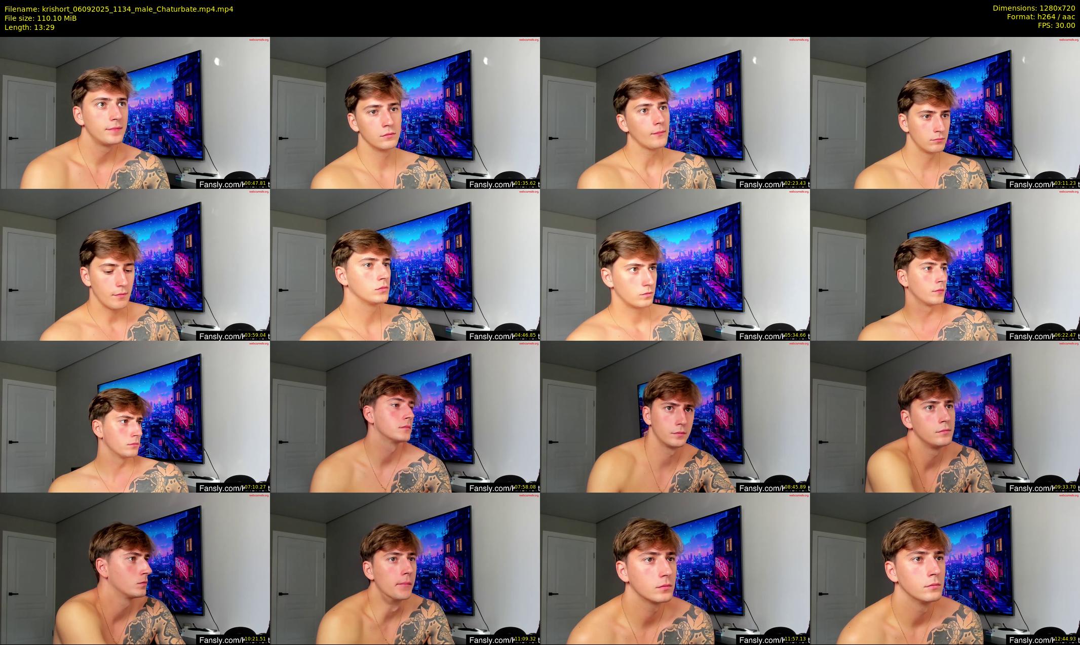 krishort — 14 minute Chaturbate male cam show recording, 720p, Sep 6, 2025