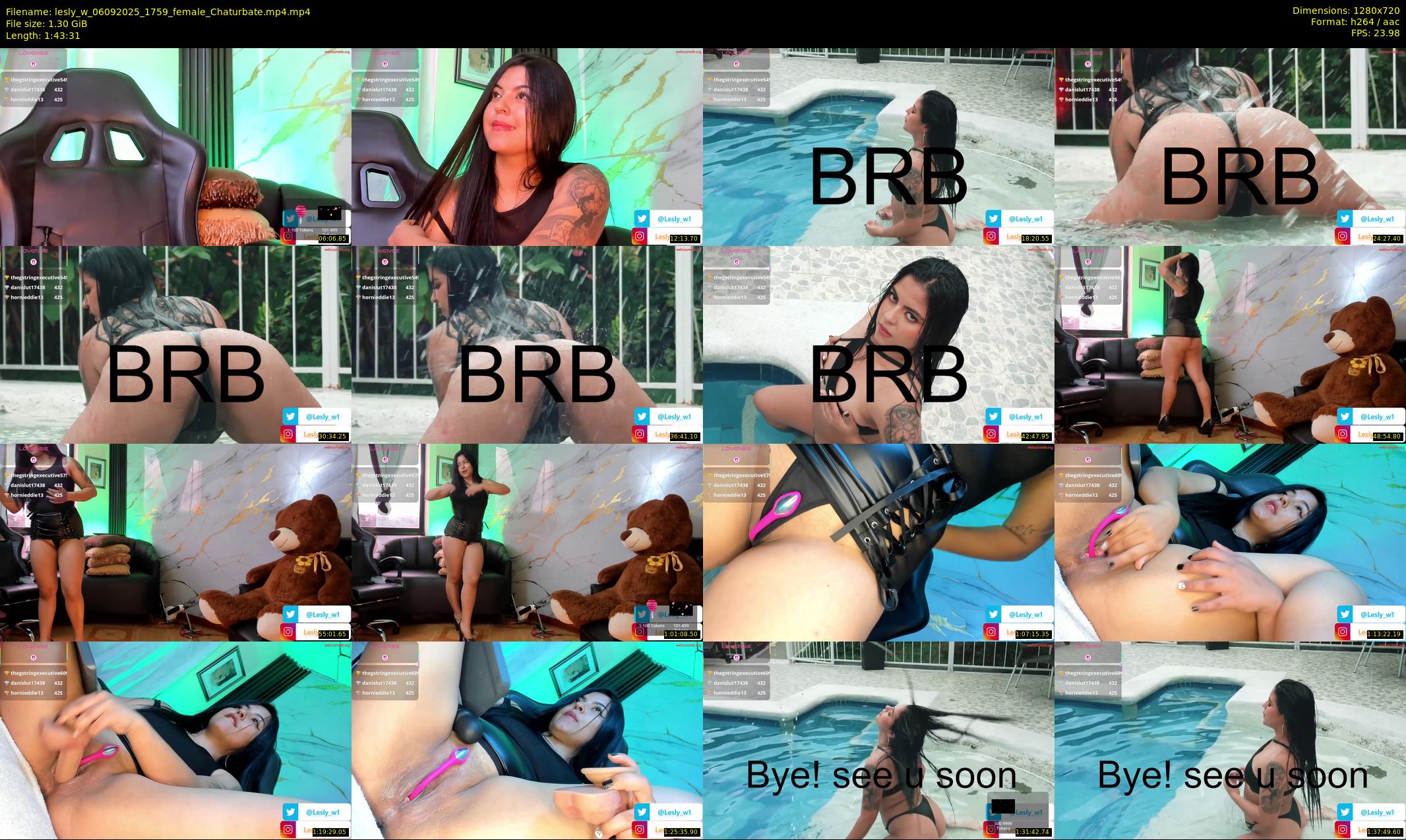lesly_w — 104 minute Chaturbate female cam show recording, 720p, Sep 6, 2025