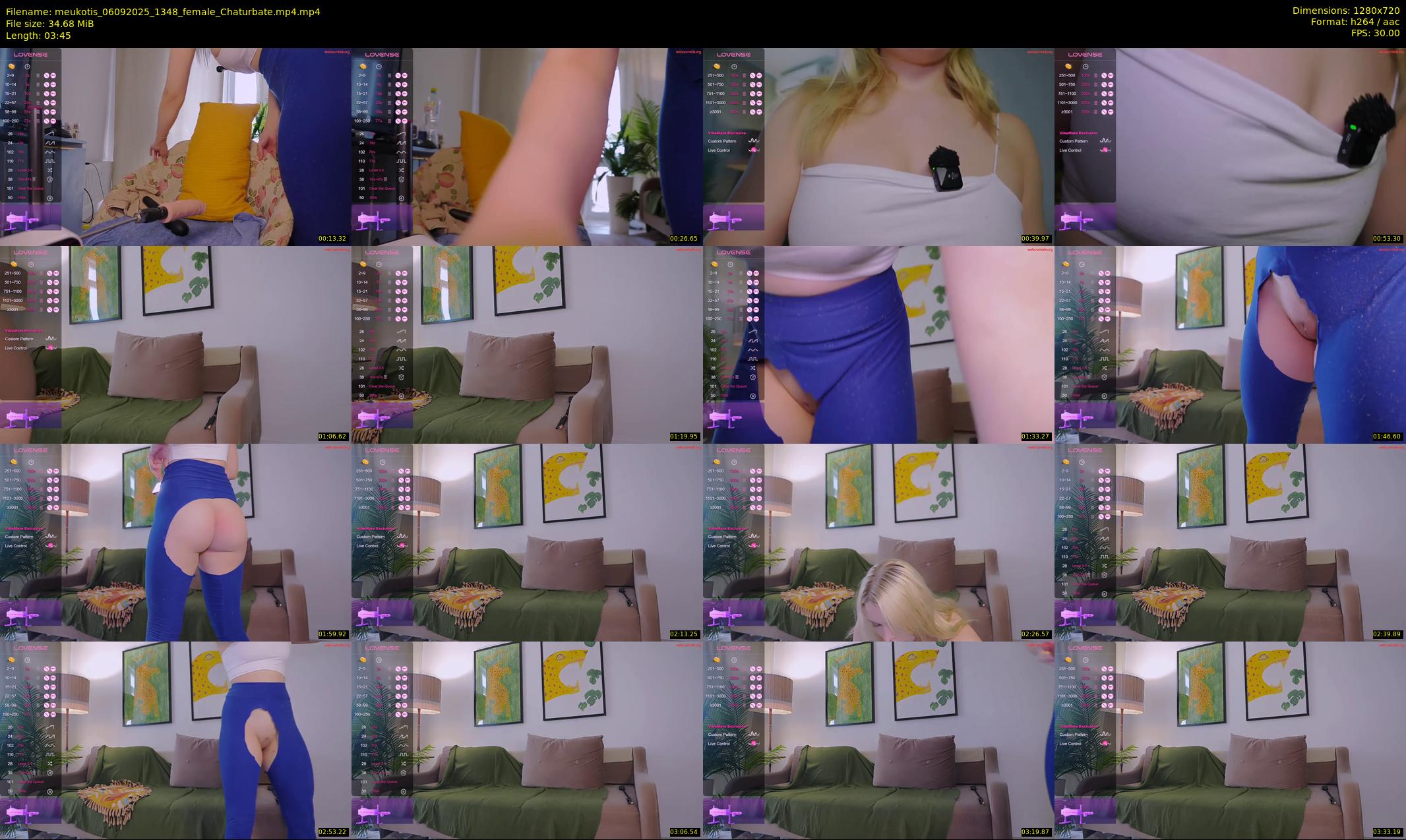meukotis — 4 minute Chaturbate female cam show recording, 720p, Sep 6, 2025