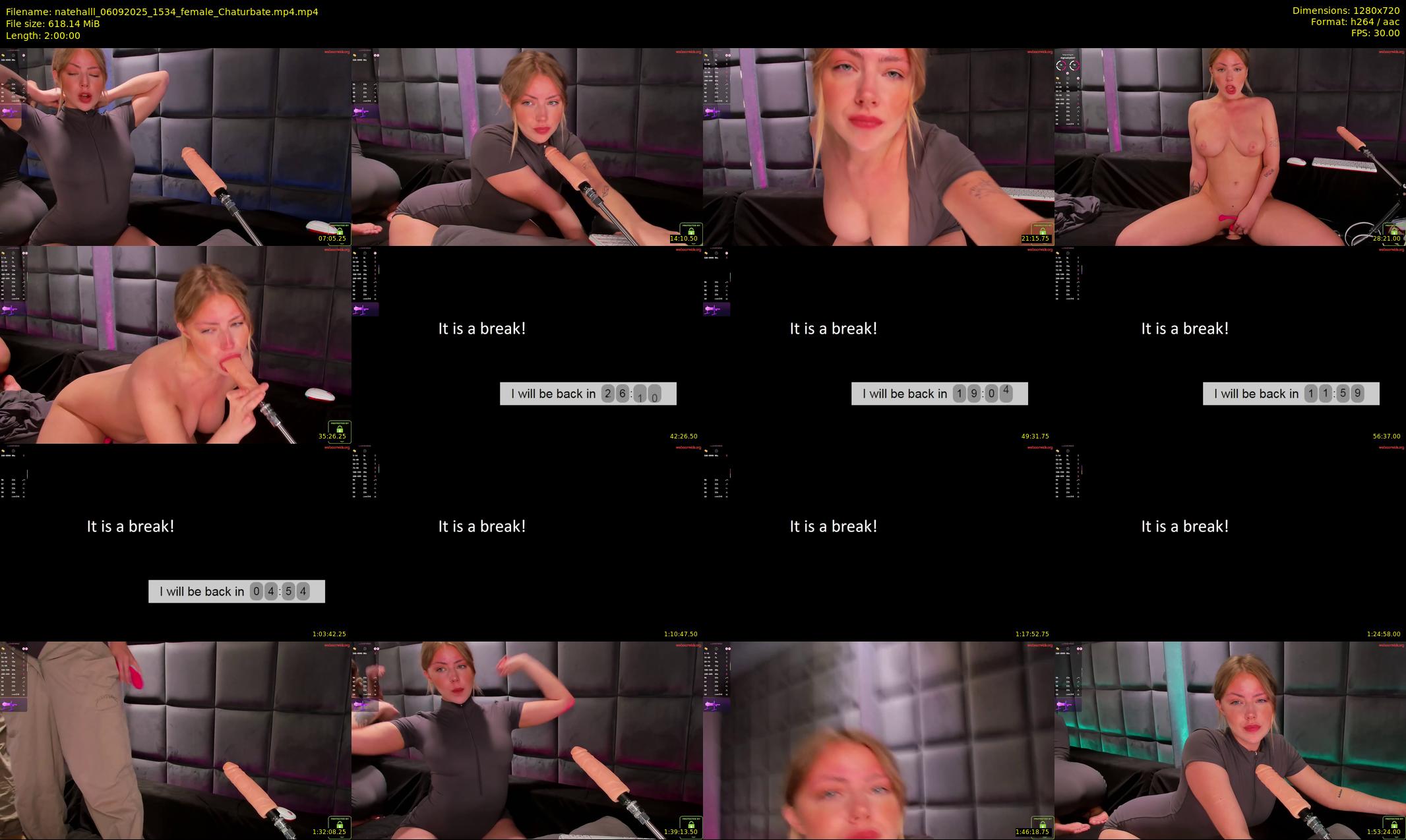 natehalll — 120 minute Chaturbate female cam show recording, 720p, Sep 6, 2025