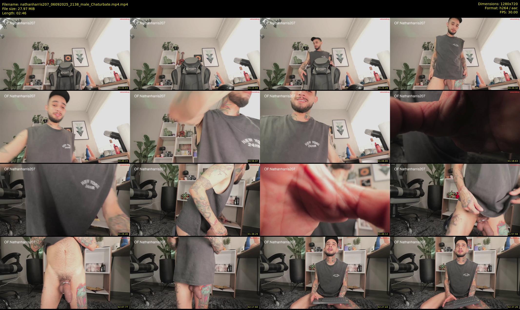 nathanharris207 — 3 minute Chaturbate male cam show recording, 720p, Sep 6, 2025