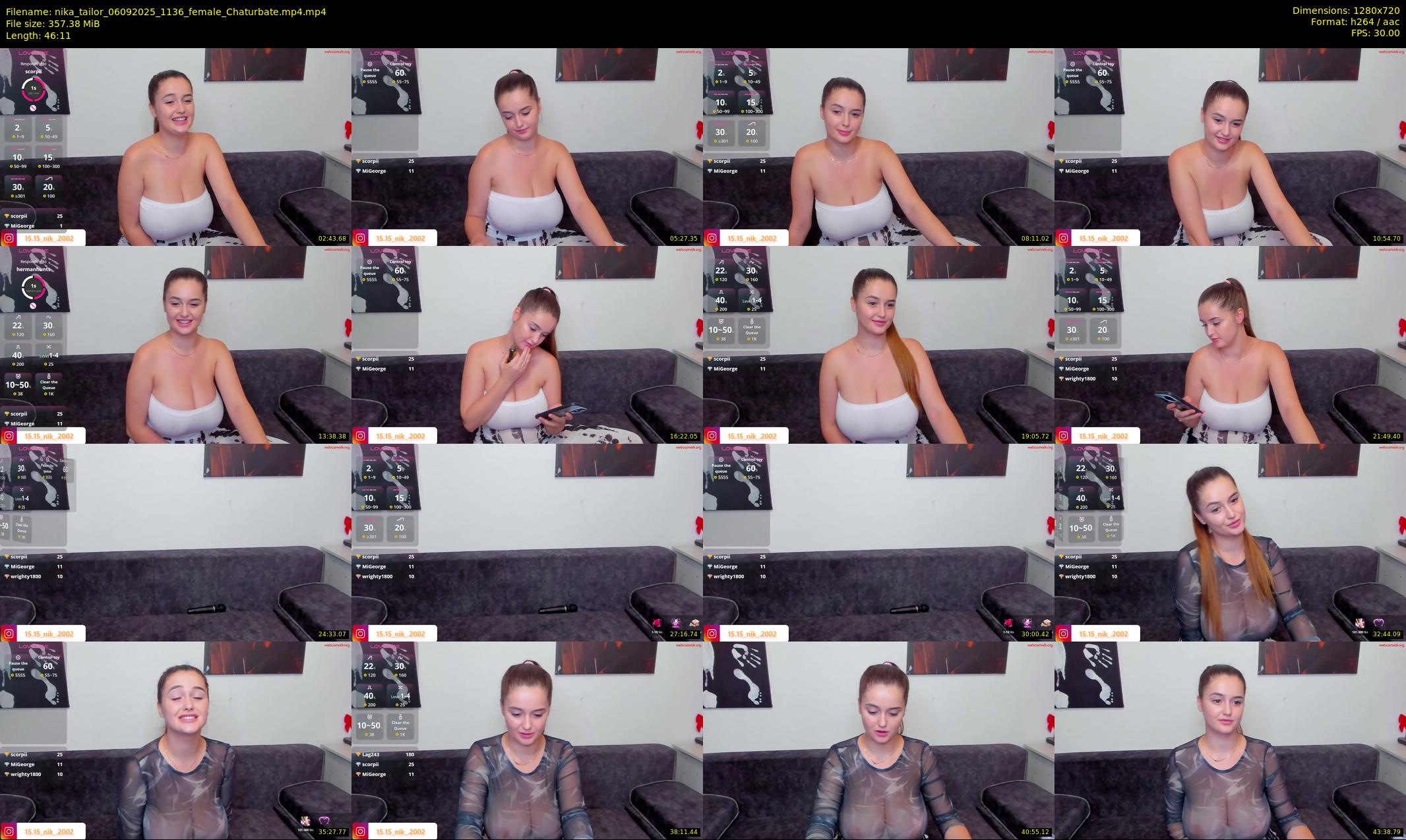 nika_tailor — 47 minute Chaturbate female cam show recording, 720p, Sep 6, 2025