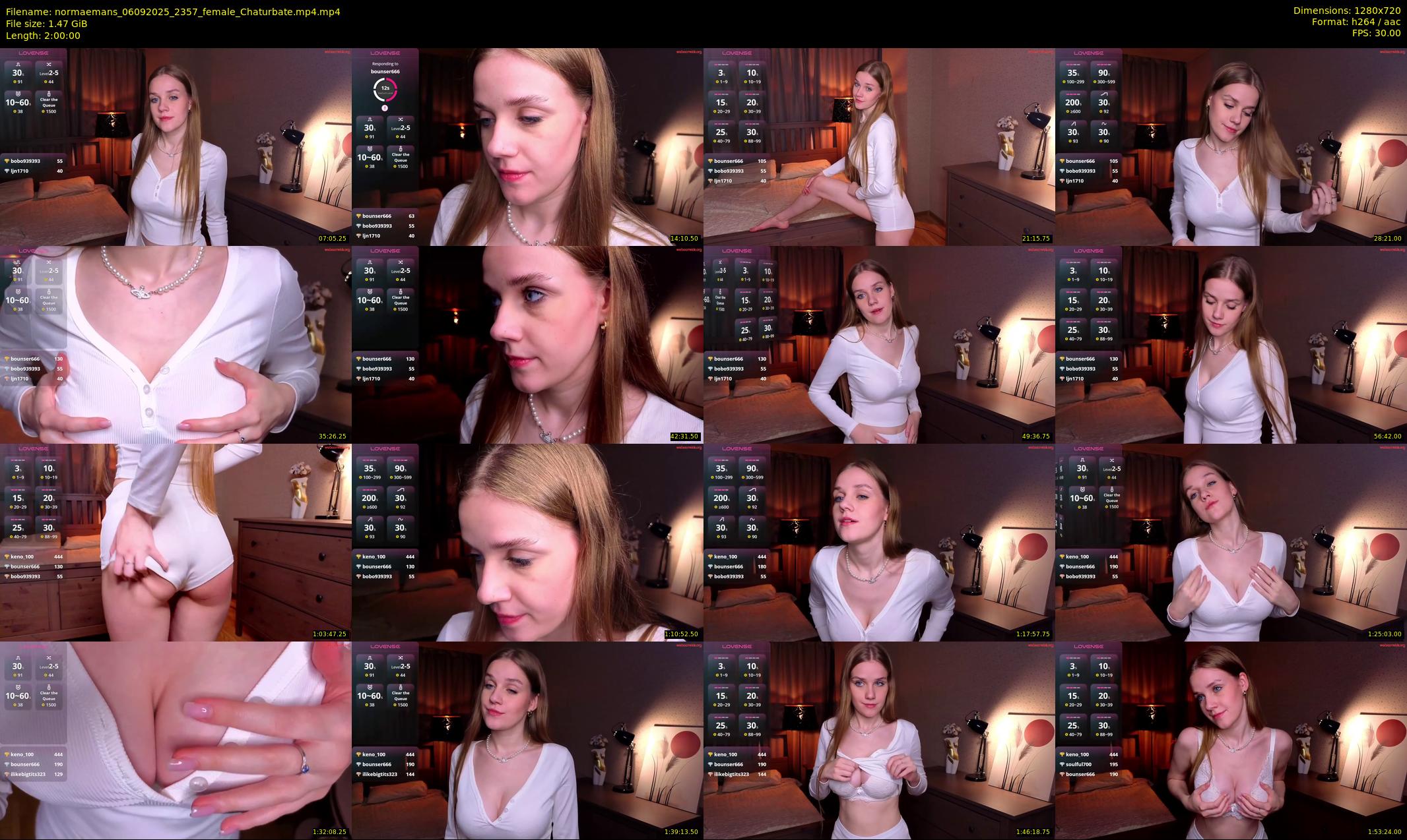 normaemans — 120 minute Chaturbate female cam show recording, 720p, Sep 6, 2025