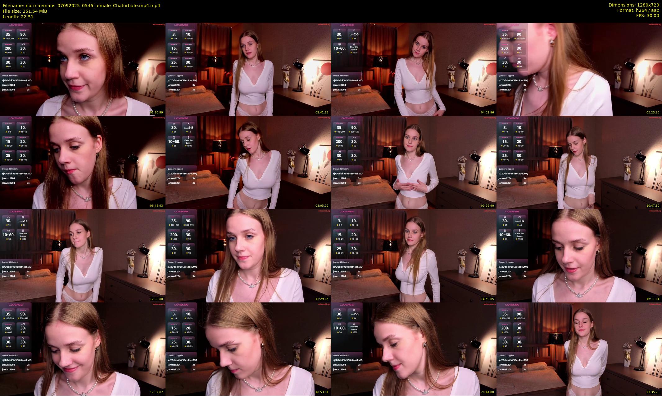 normaemans — 23 minute Chaturbate female cam show recording, 720p, Sep 7, 2025
