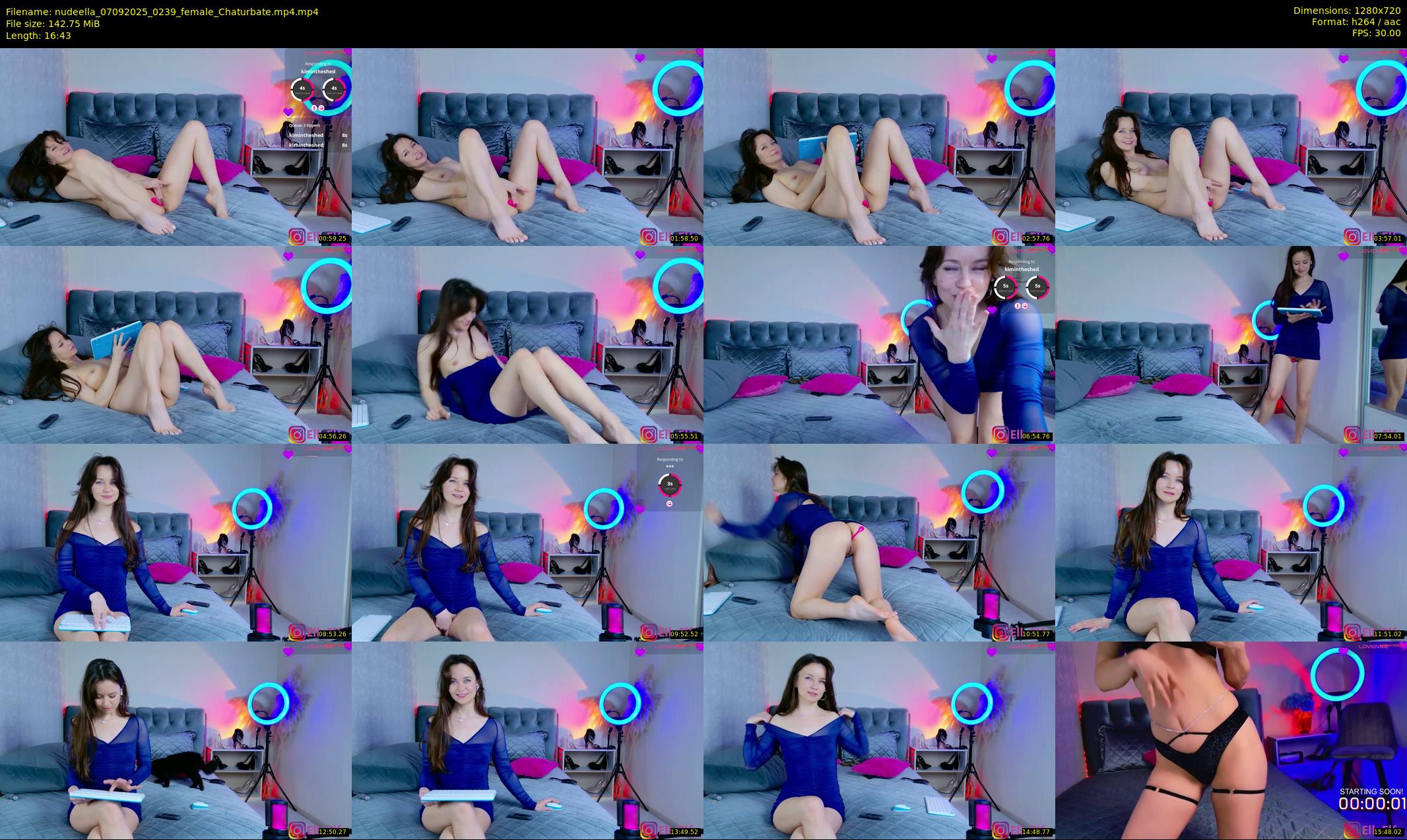 nudeella — 17 minute Chaturbate female cam show recording, 720p, Sep 7, 2025