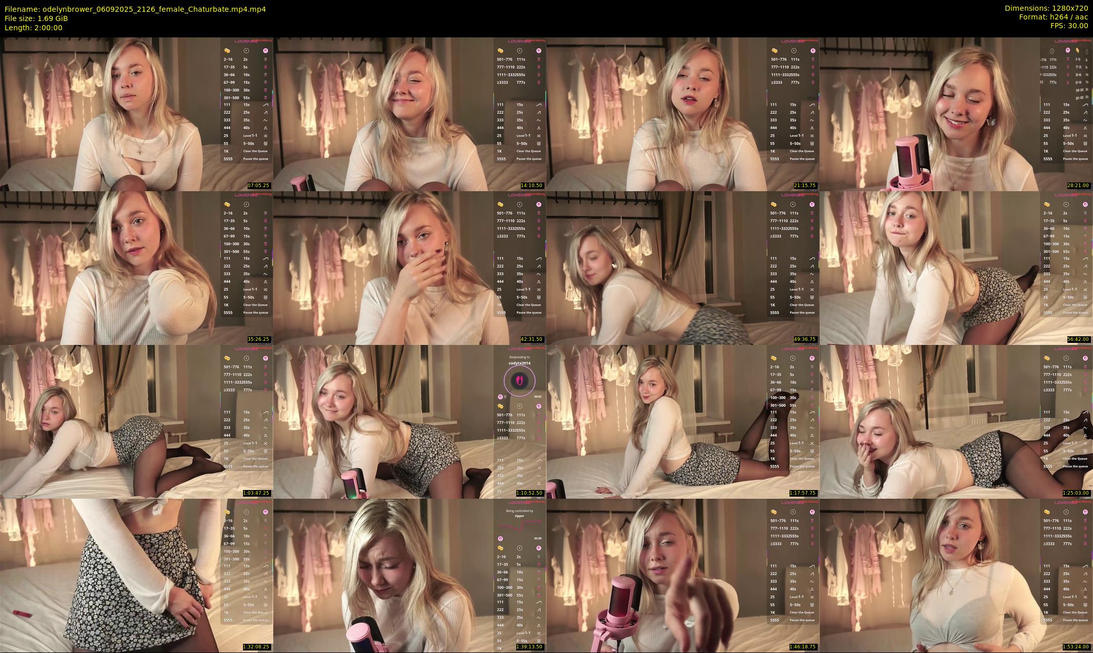 odelynbrower — 120 minute Chaturbate female cam show recording, 720p, Sep 6, 2025