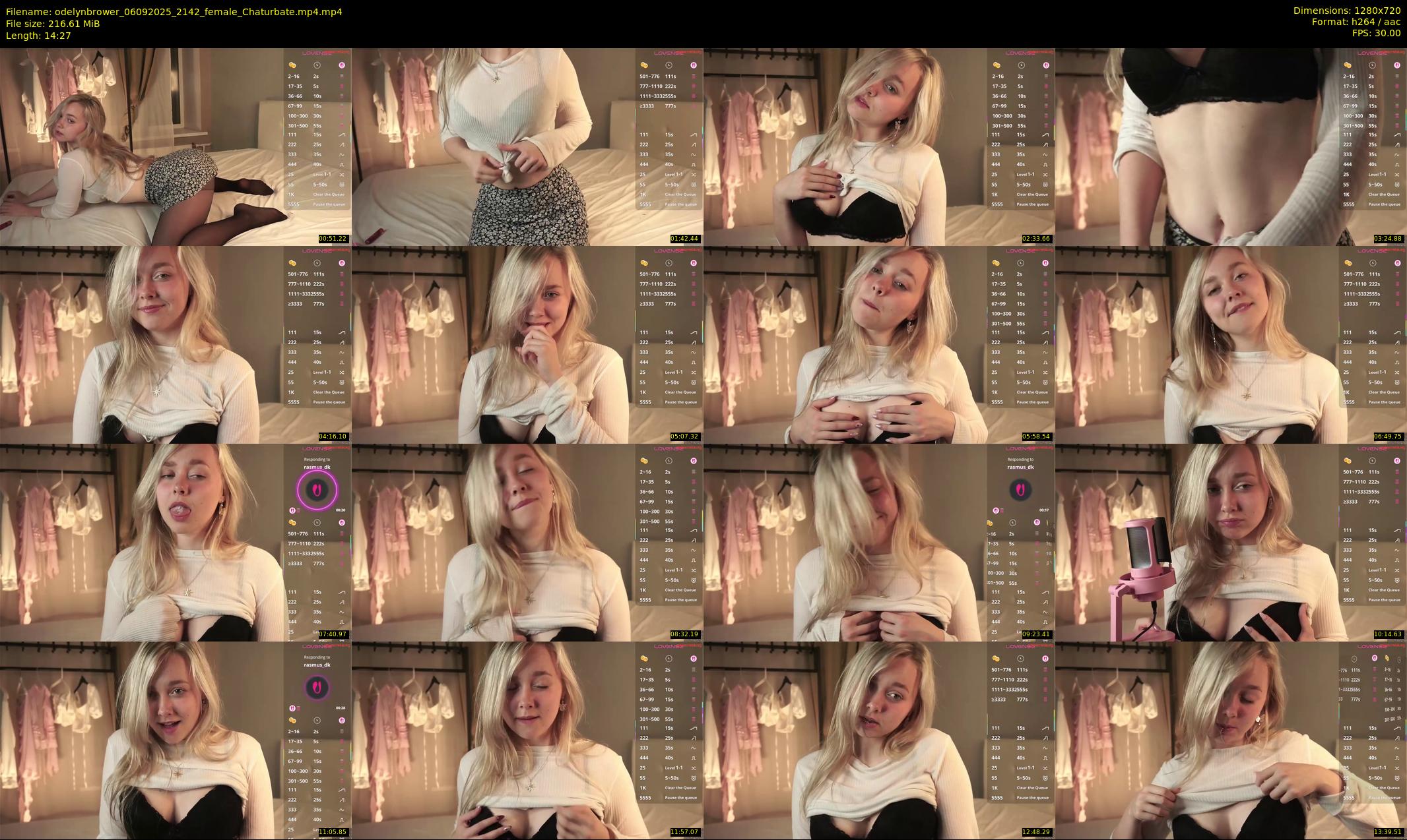odelynbrower — 15 minute Chaturbate female cam show recording, 720p, Sep 6, 2025