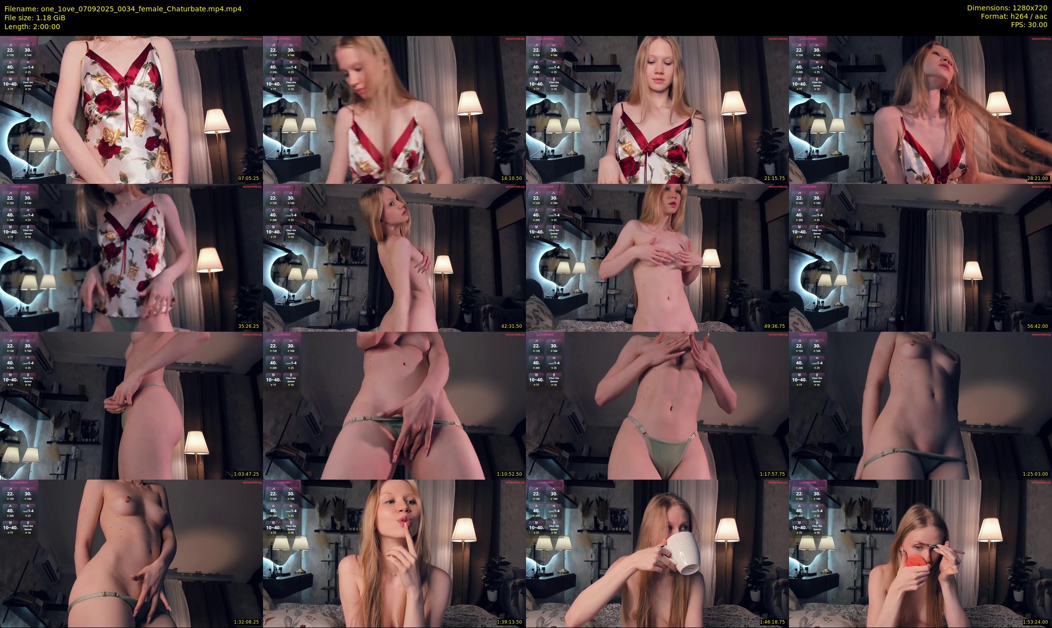 one_1ove — 120 minute Chaturbate female cam show recording, 720p, Sep 7, 2025