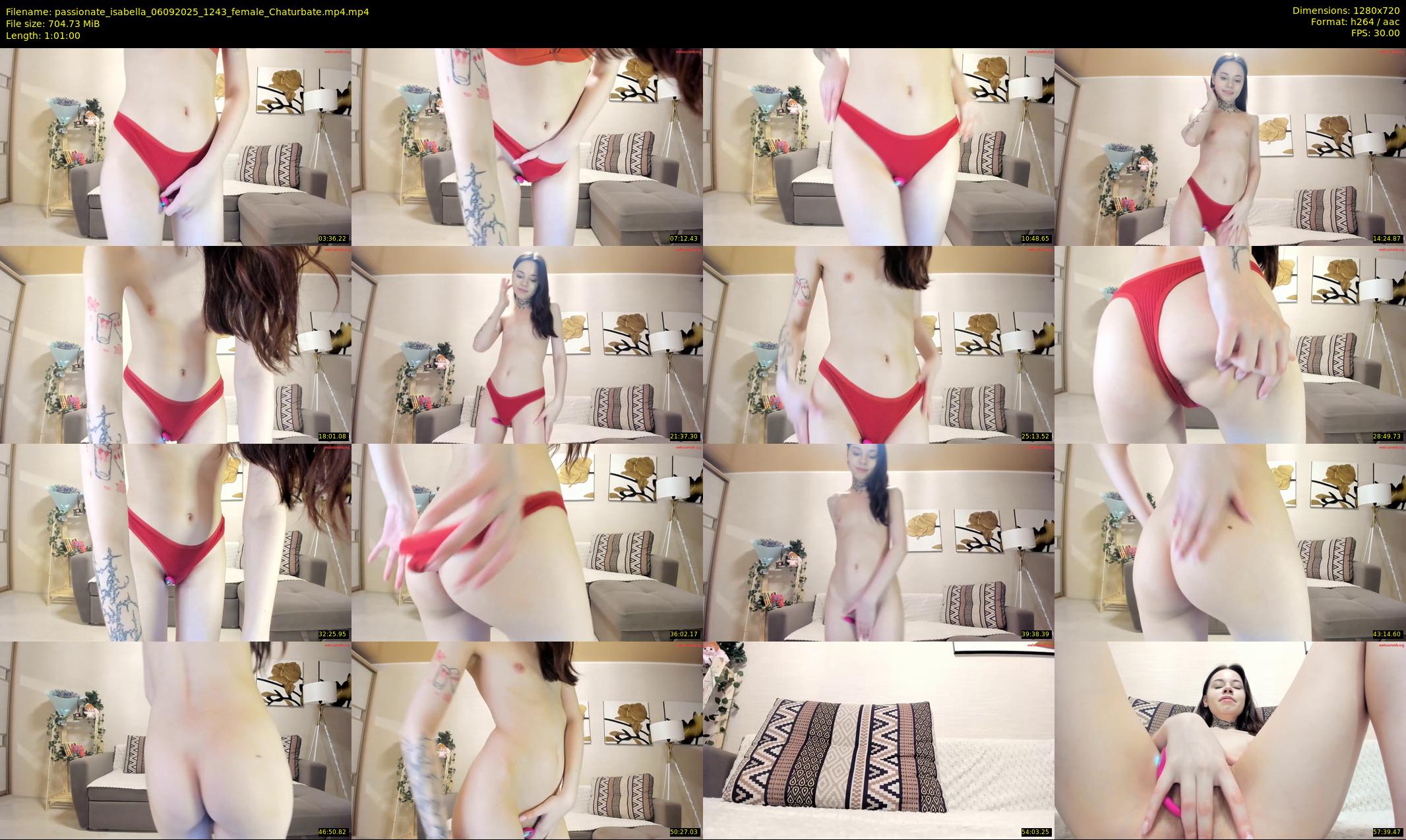 passionate_isabella — 61 minute Chaturbate female cam show recording, 720p, Sep 6, 2025