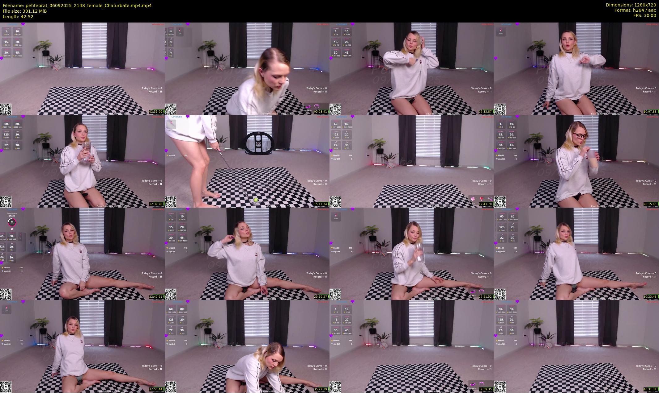 petitebrat — 43 minute Chaturbate female cam show recording, 720p, Sep 6, 2025