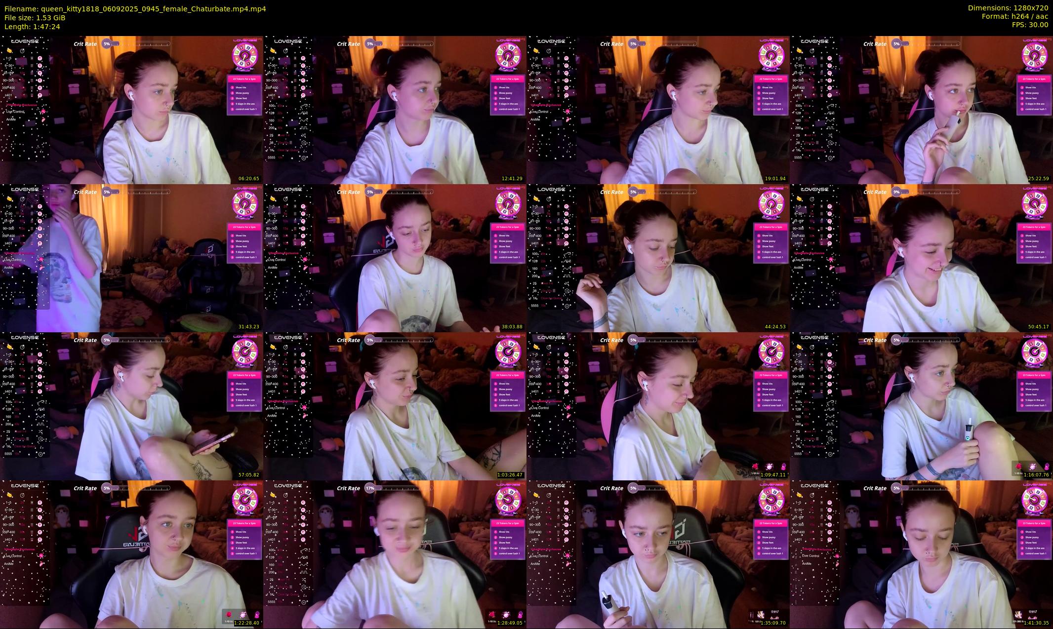 queen_kitty1818 — 108 minute Chaturbate female cam show recording, 720p, Sep 6, 2025
