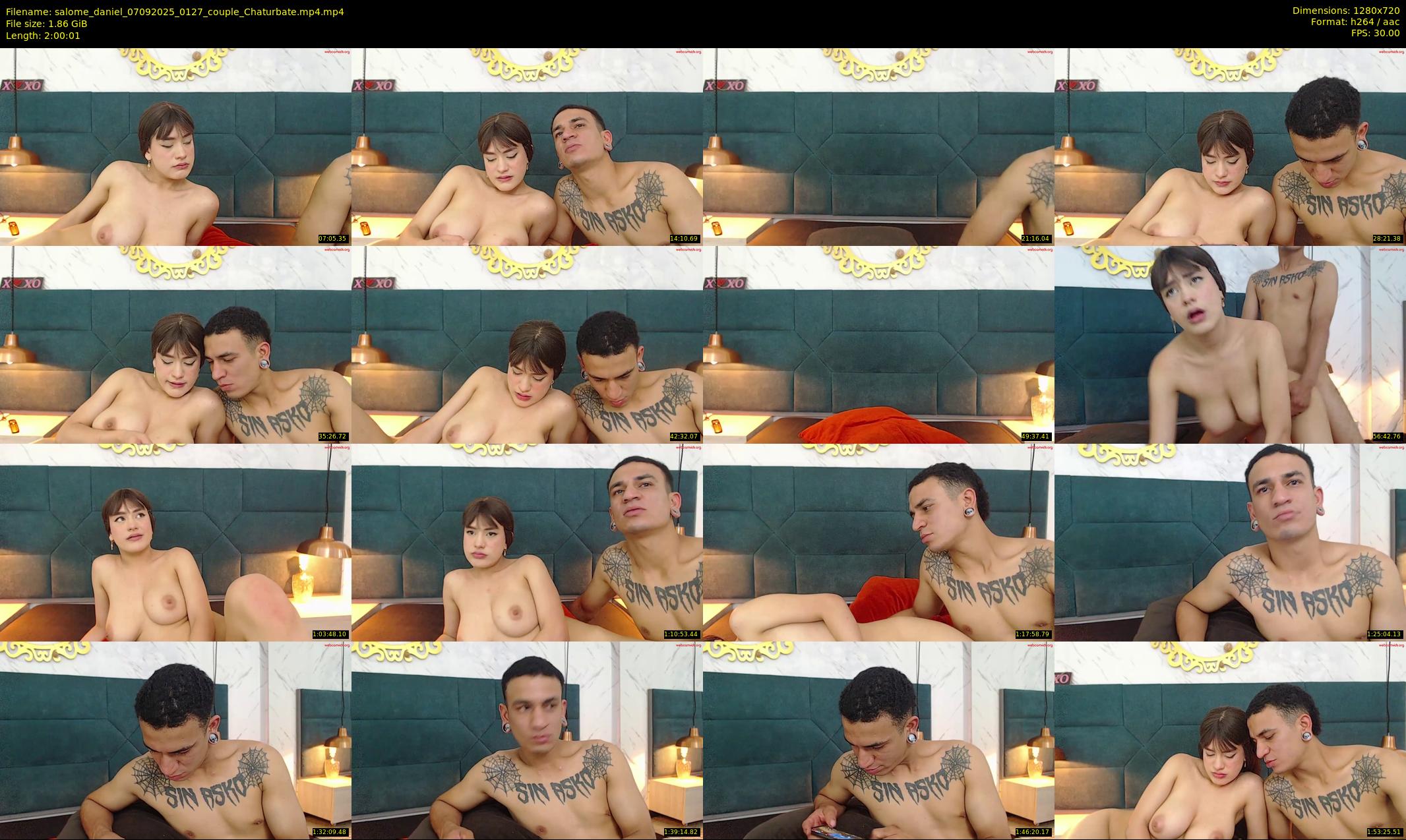salome_daniel — 121 minute Chaturbate couple cam show recording, 720p, Sep 7, 2025