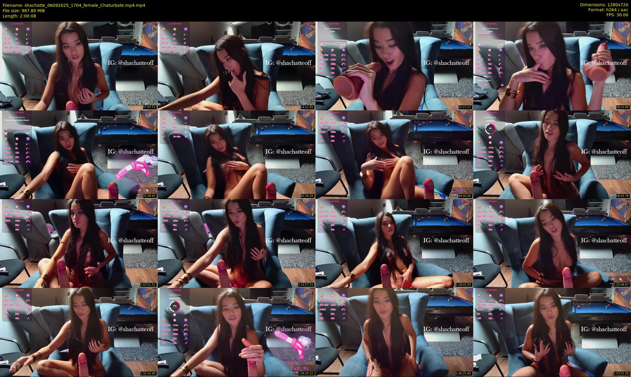 shachatte — 121 minute Chaturbate couple cam show recording, 720p, Sep 6, 2025