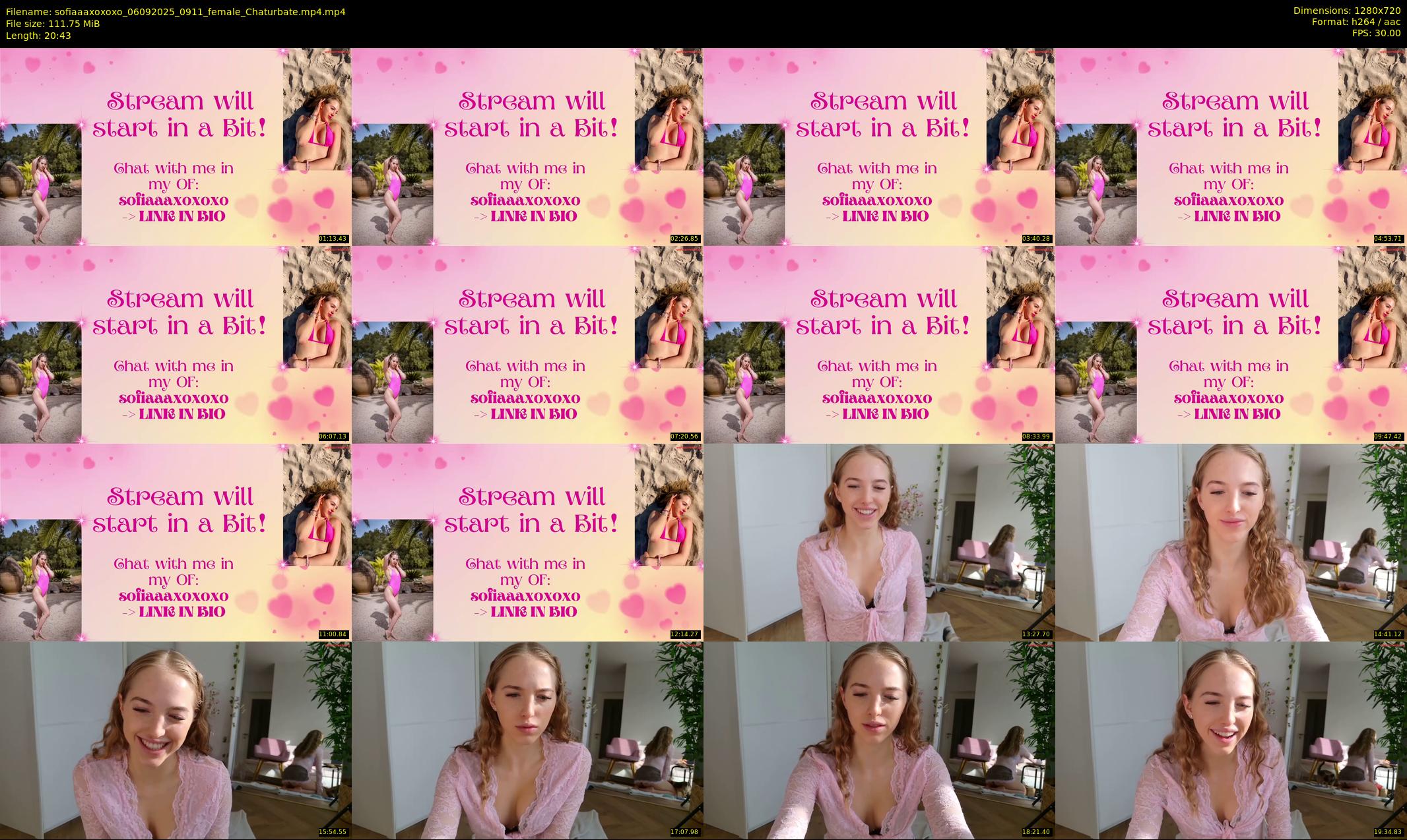sofiaaaxoxoxo — 21 minute Chaturbate female cam show recording, 720p, Sep 6, 2025
