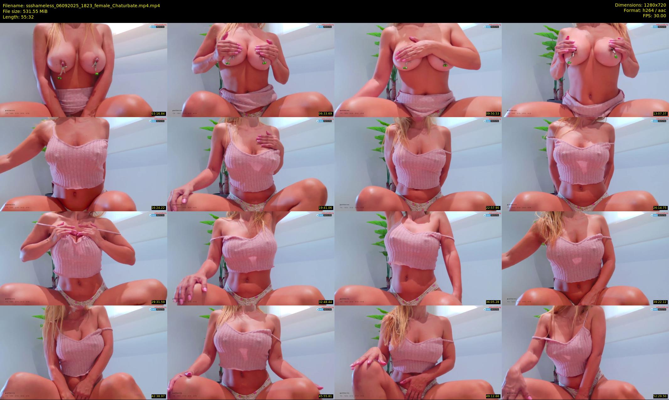 ssshameless — 56 minute Chaturbate female cam show recording, 720p, Sep 6, 2025