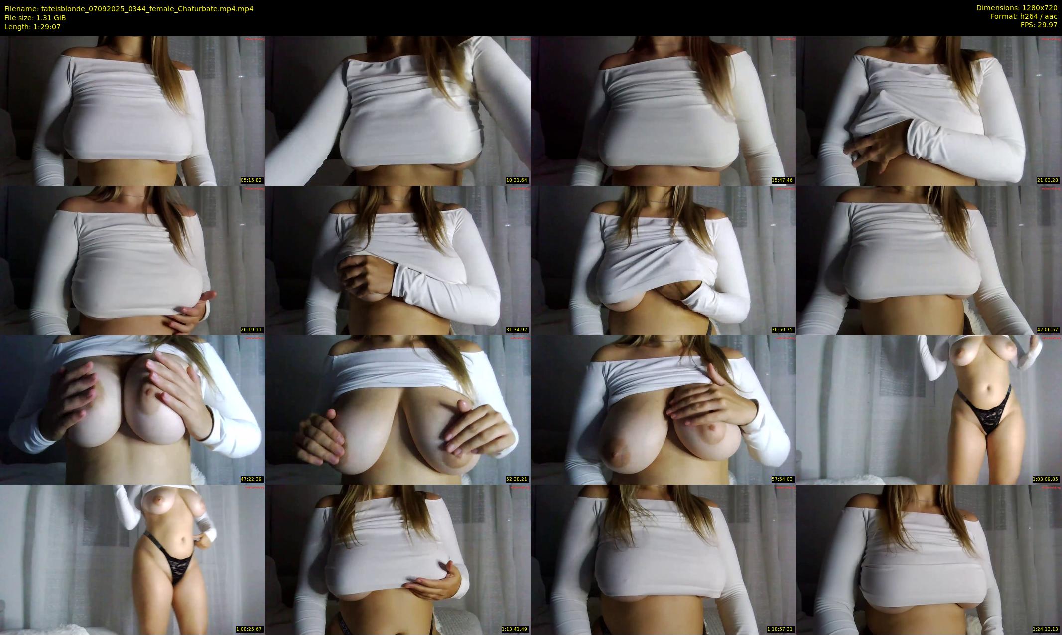 tateisblonde — 90 minute Chaturbate female cam show recording, 720p, Sep 7, 2025