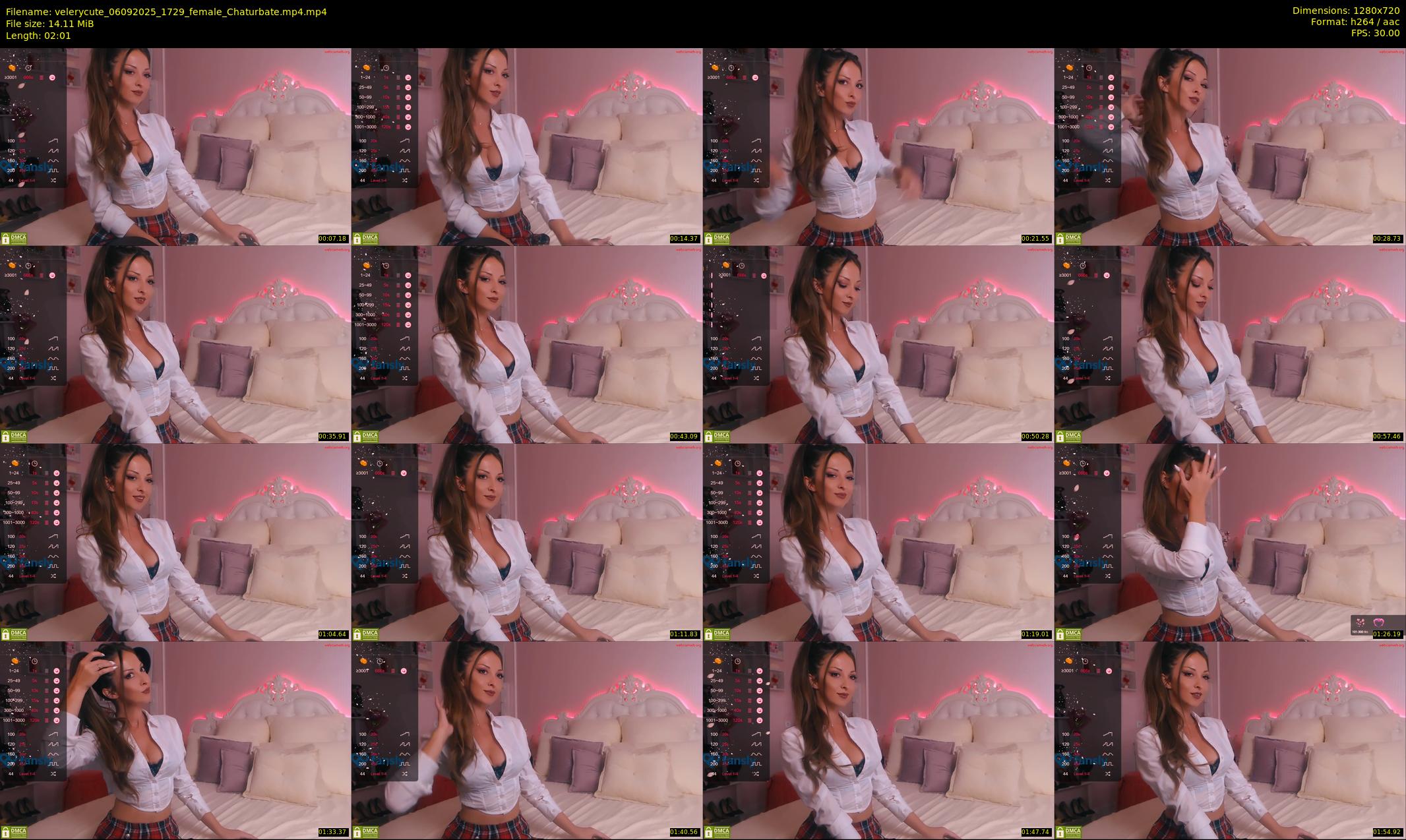 velerycute — 3 minute Chaturbate female cam show recording, 720p, Sep 6, 2025