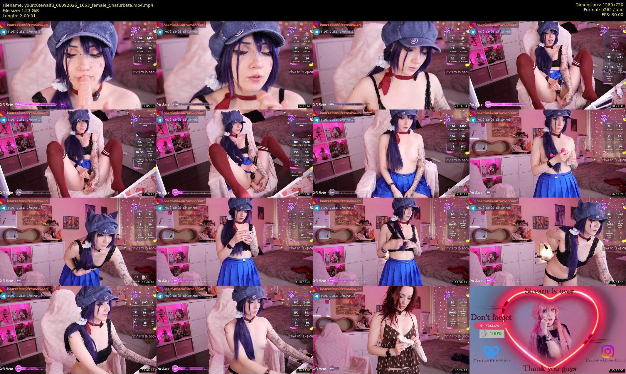 yourcutewaifu — 121 minute Chaturbate female cam show recording, 720p, Sep 6, 2025