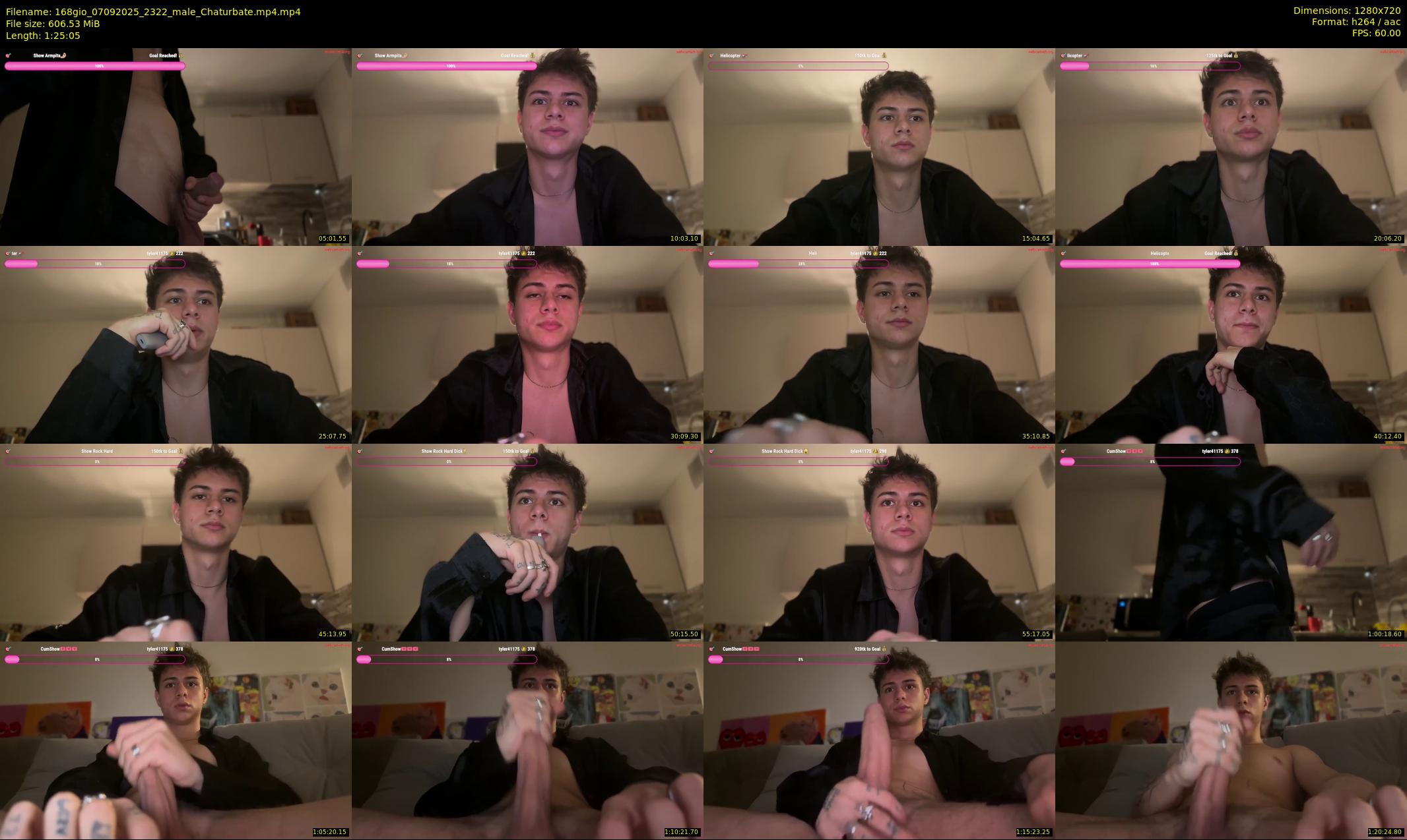 168gio — 86 minute Chaturbate male cam show recording, 720p, Sep 7, 2025