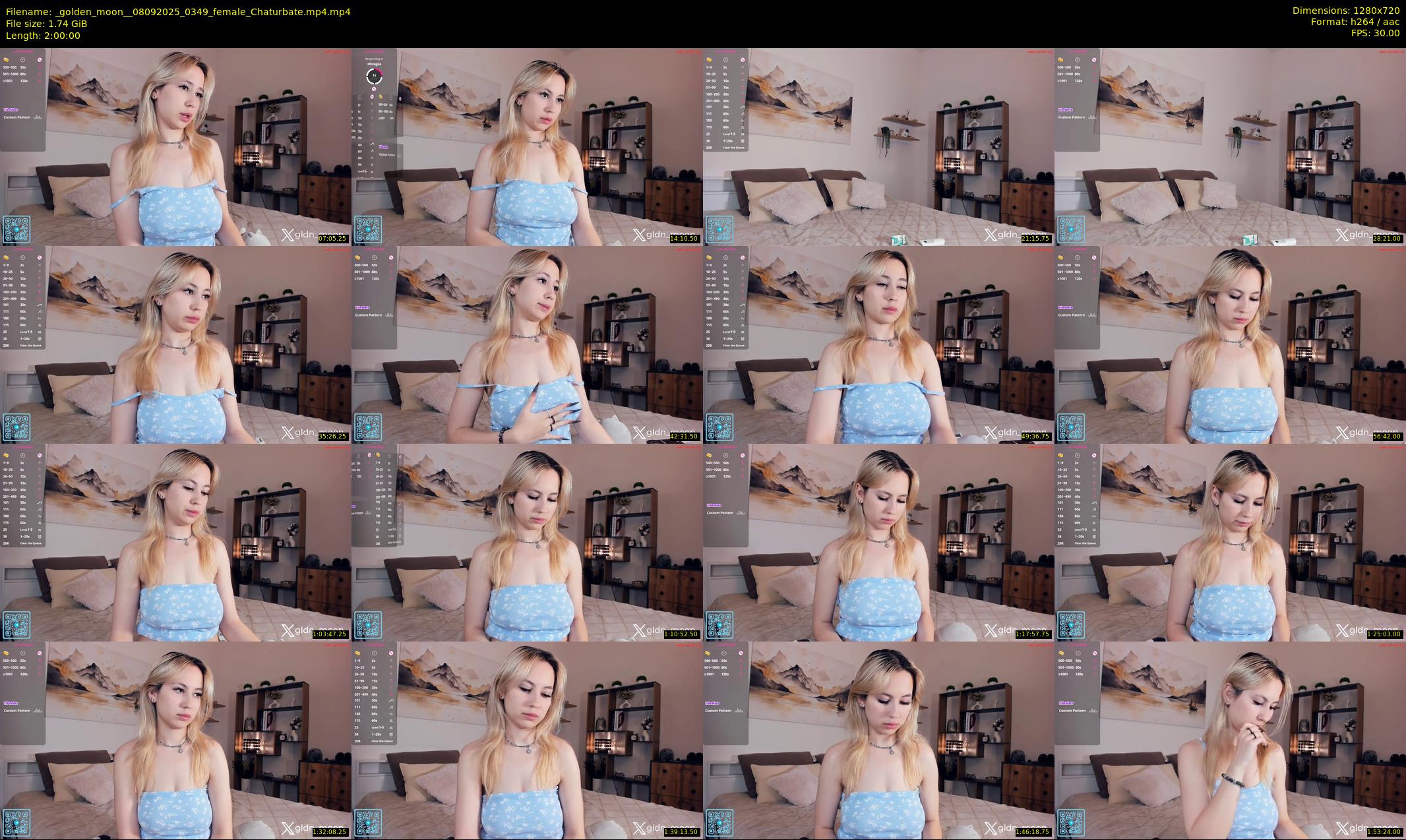 _golden_moon_ — 120 minute Chaturbate female cam show recording, 720p, Sep 8, 2025