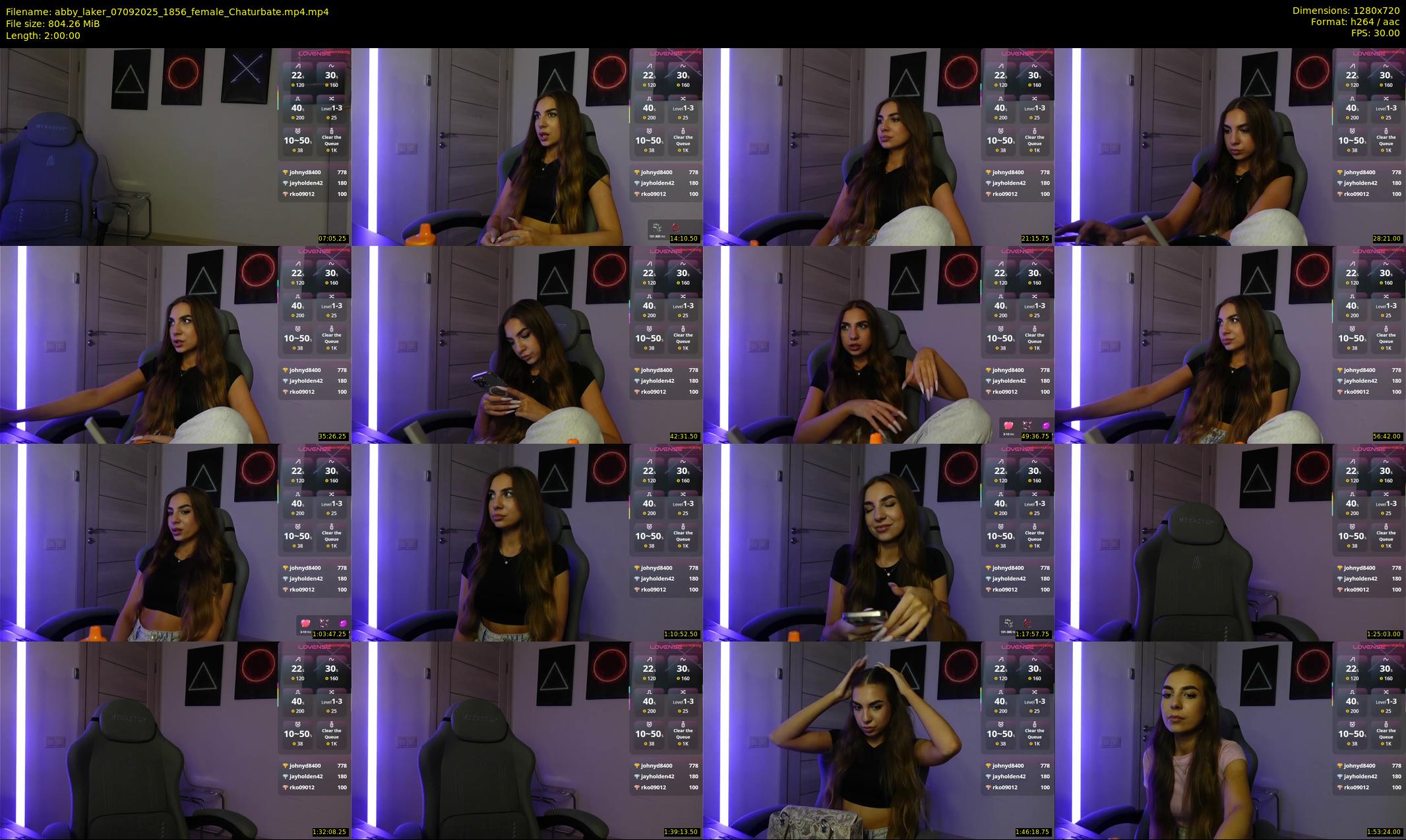 abby_laker — 120 minute Chaturbate female cam show recording, 720p, Sep 7, 2025