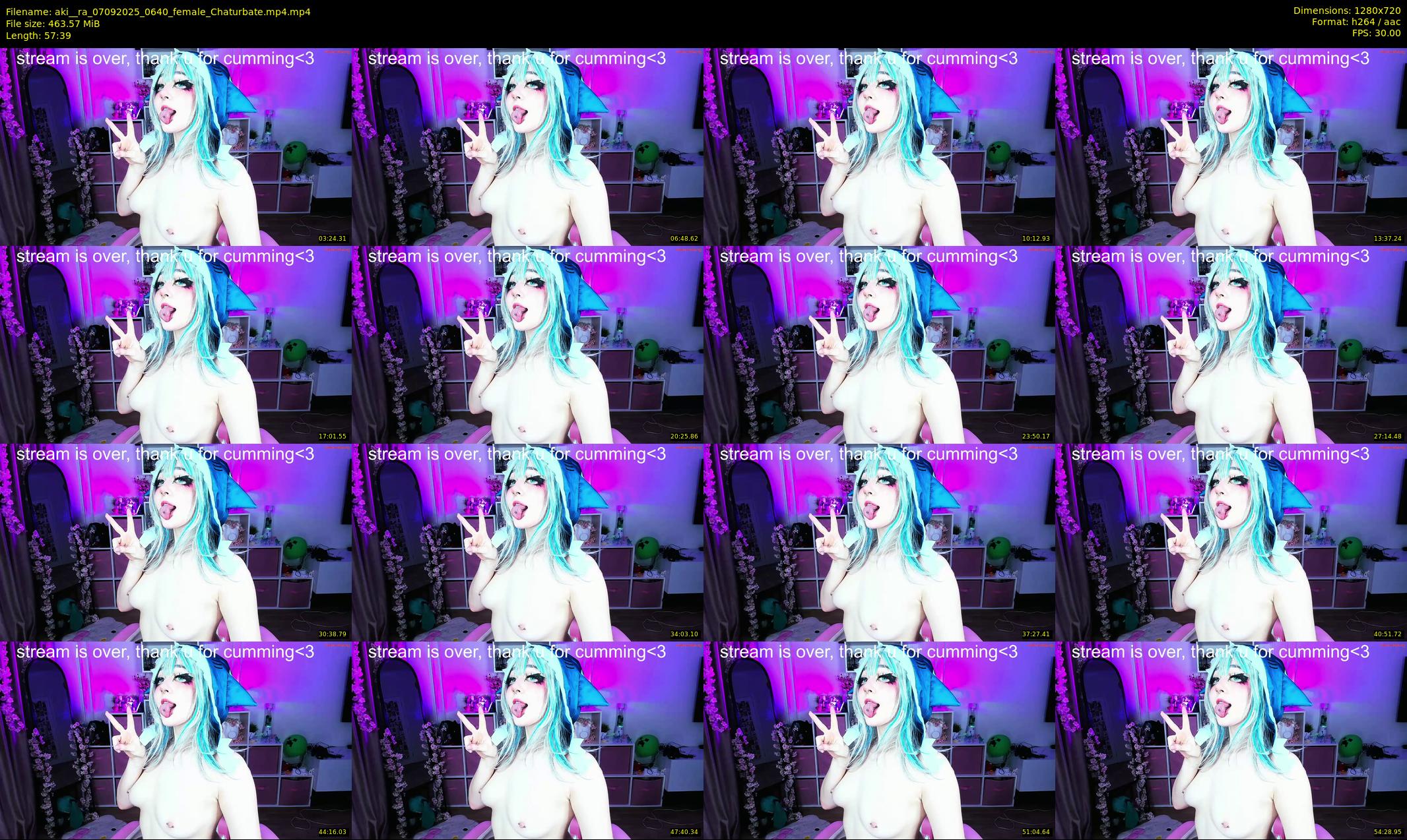 aki__ra — 58 minute Chaturbate female cam show recording, 720p, Sep 7, 2025