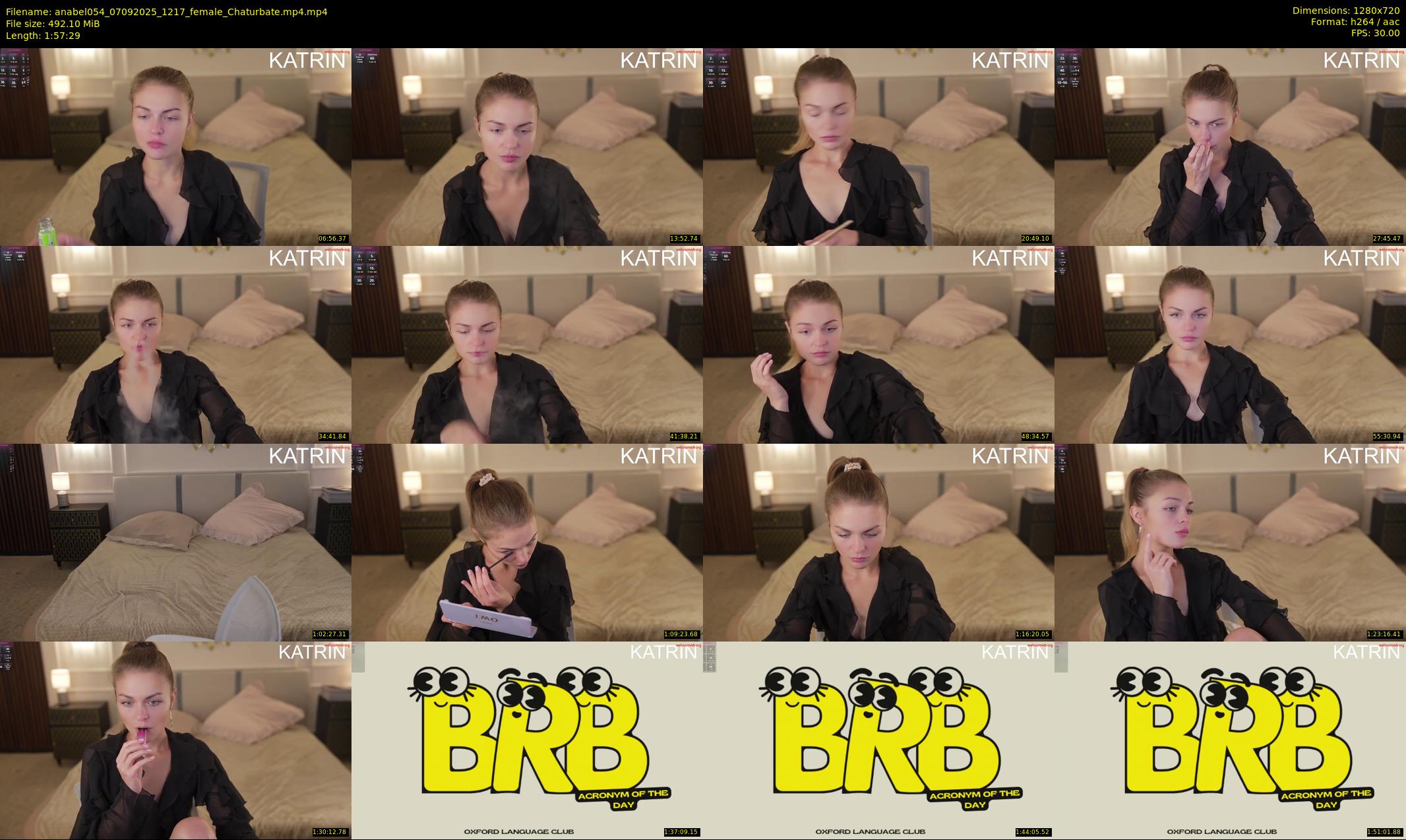 anabel054 — 118 minute Chaturbate female cam show recording, 720p, Sep 7, 2025