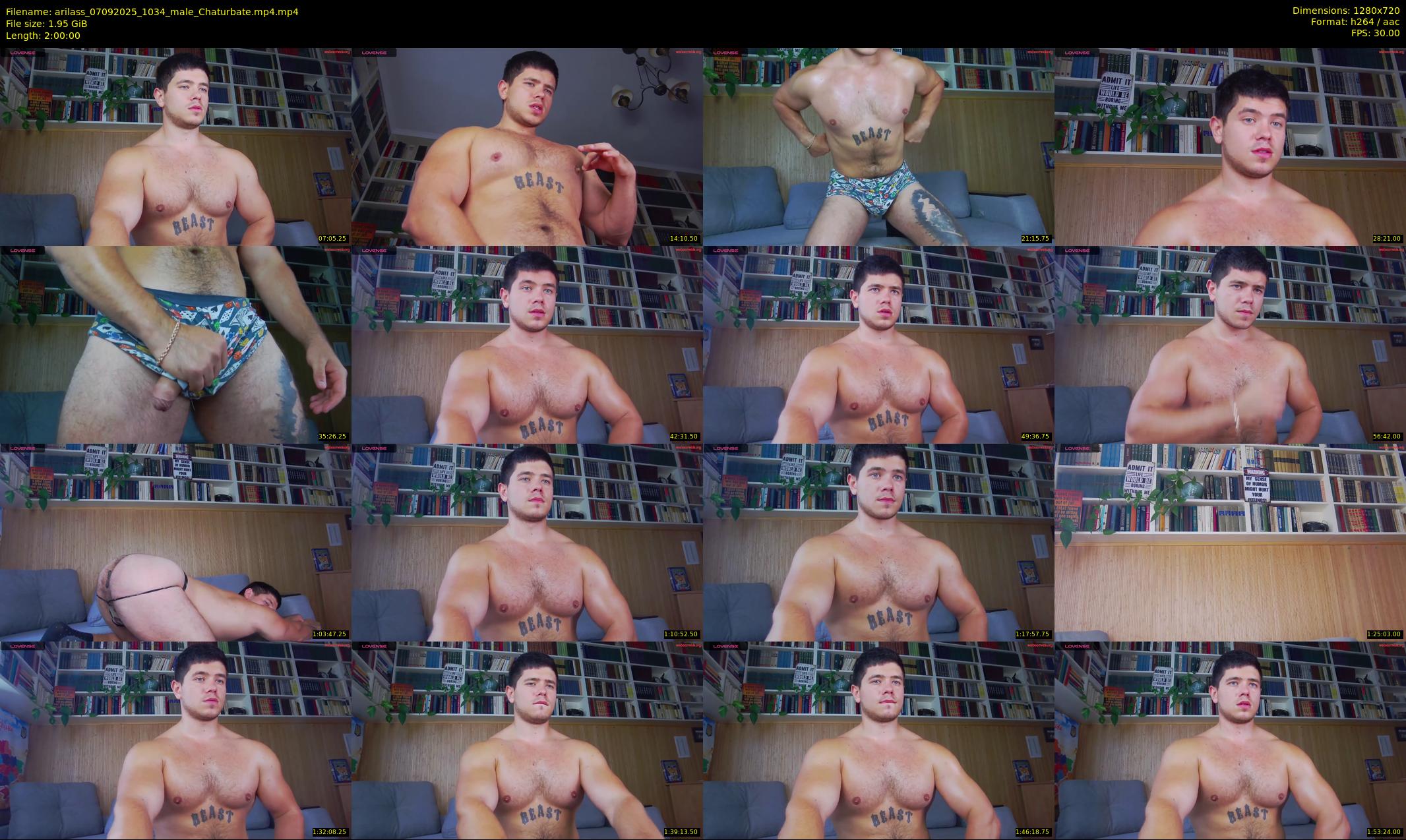 arilass — 120 minute Chaturbate male cam show recording, 720p, Sep 7, 2025
