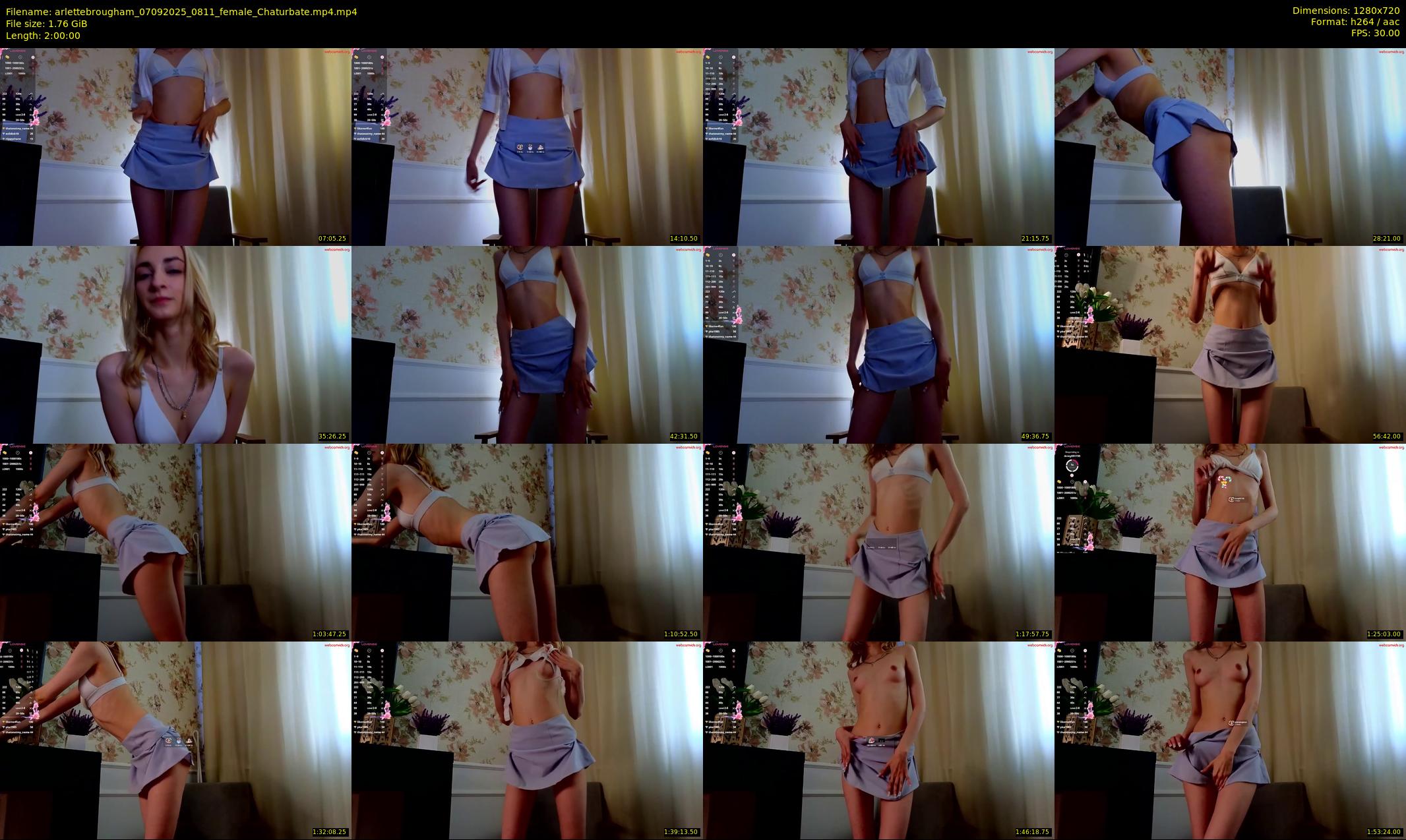 arlettebrougham — 120 minute Chaturbate female cam show recording, 720p, Sep 7, 2025