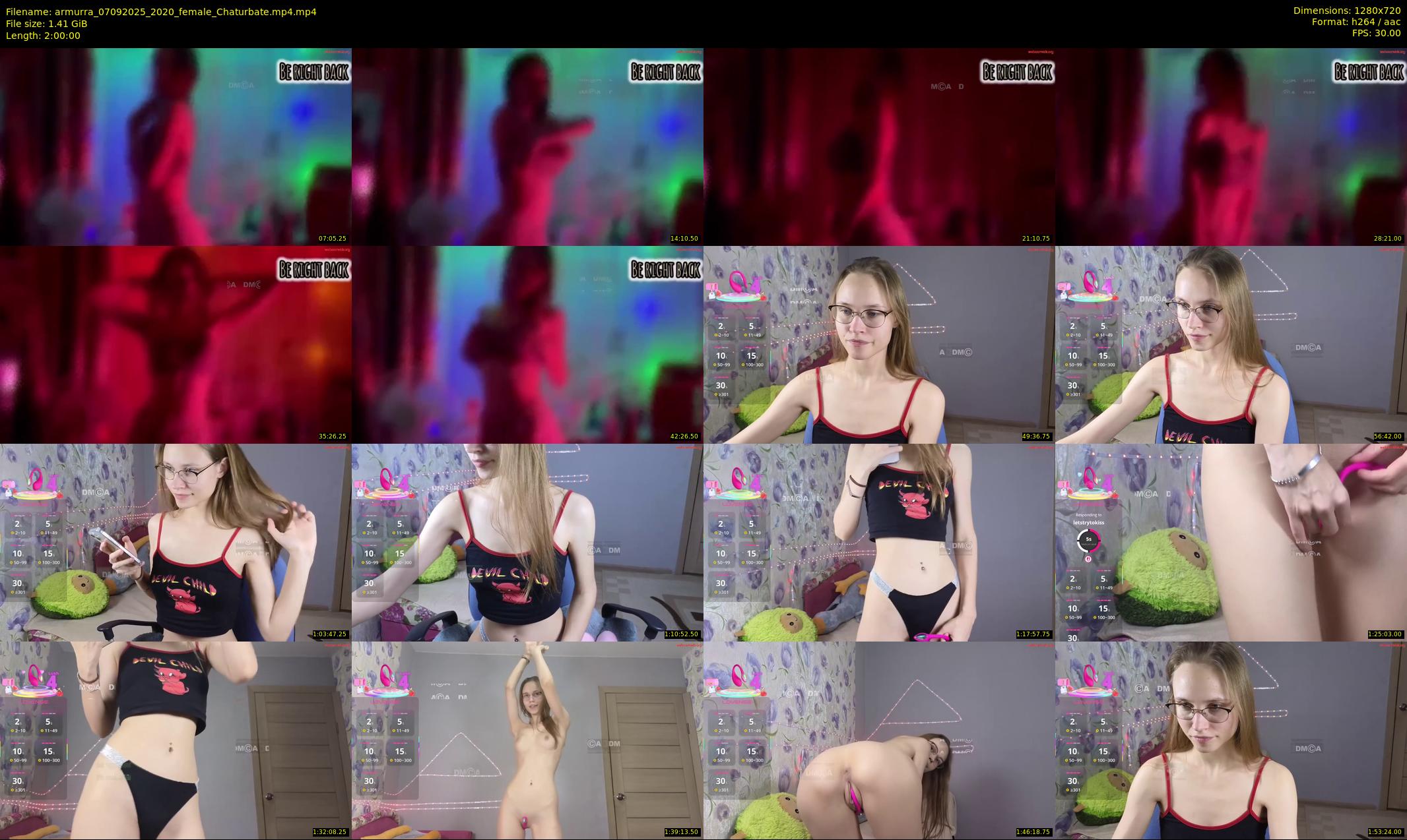 armurra — 120 minute Chaturbate female cam show recording, 720p, Sep 7, 2025