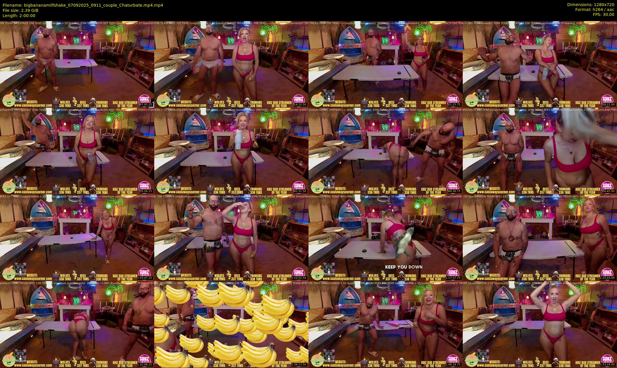 bigbananamilfshake — 120 minute Chaturbate couple cam show recording, 720p, Sep 7, 2025