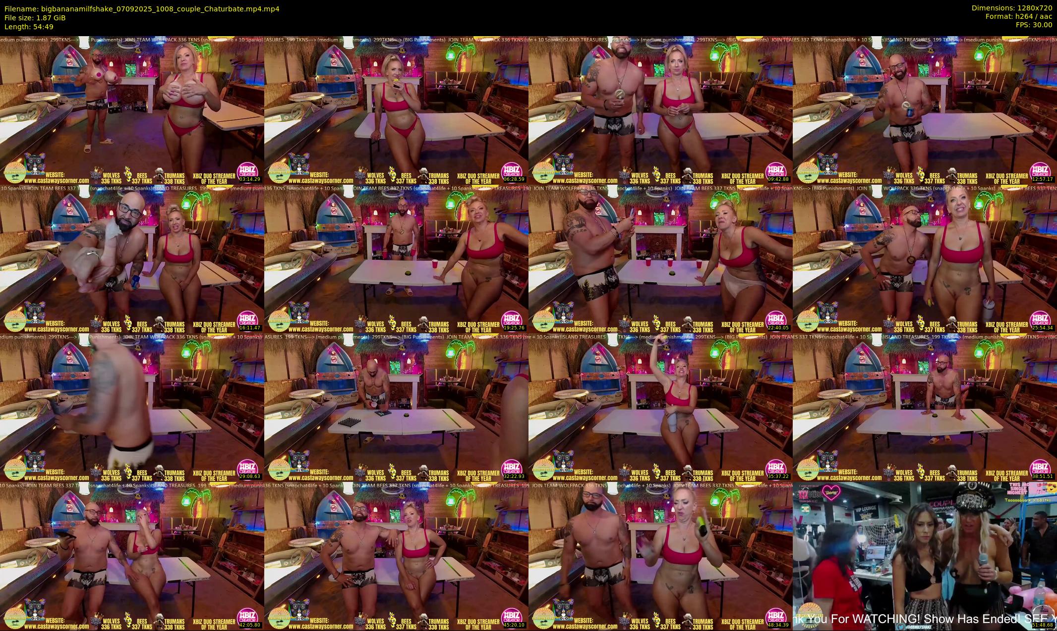 bigbananamilfshake — 55 minute Chaturbate couple cam show recording, 720p, Sep 7, 2025