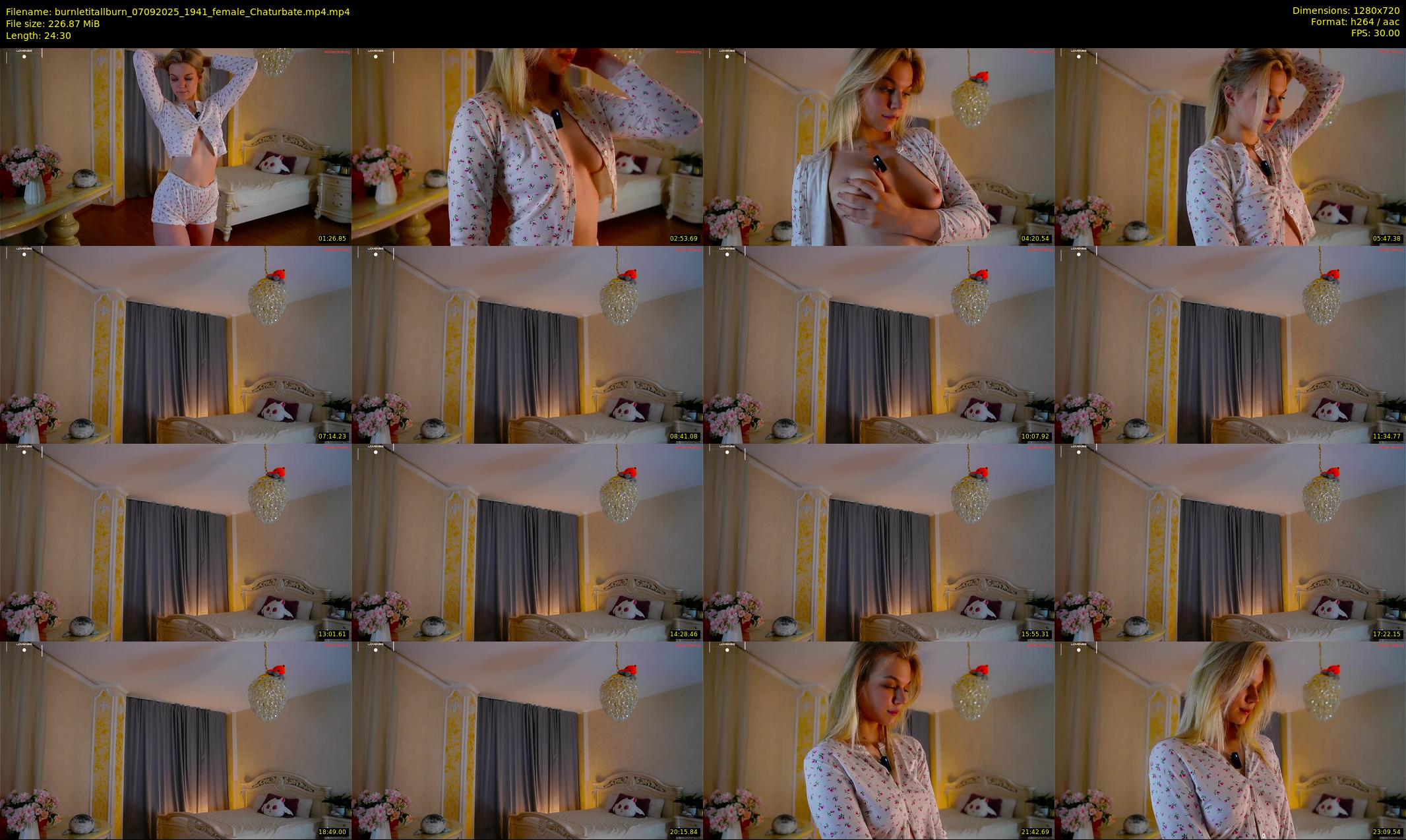 burnletitallburn — 25 minute Chaturbate female cam show recording, 720p, Sep 7, 2025