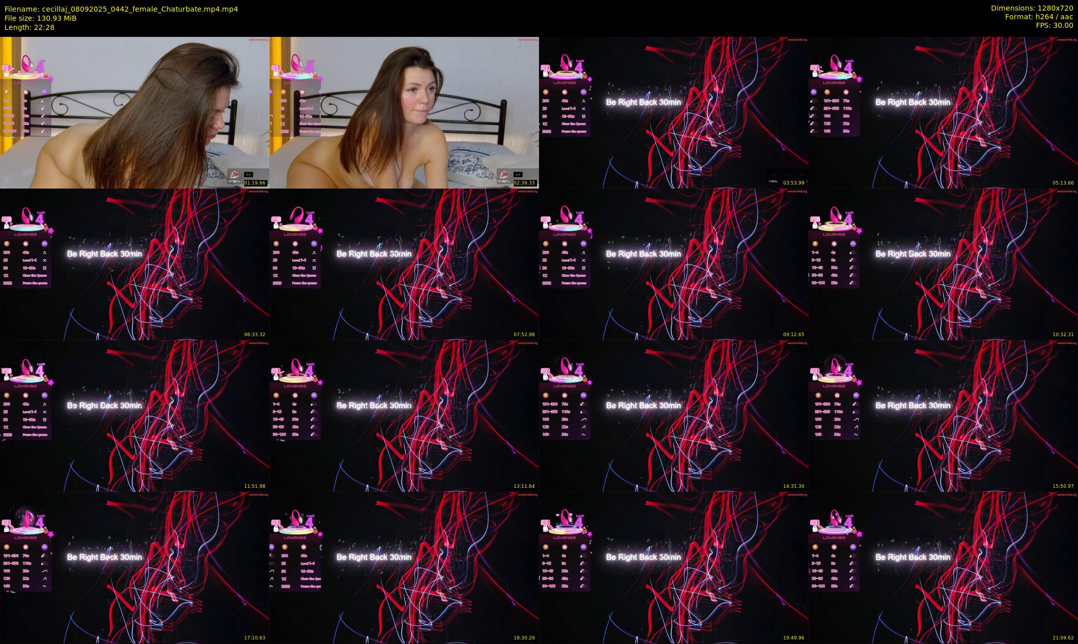 cecillaj — 23 minute Chaturbate female cam show recording, 720p, Sep 8, 2025