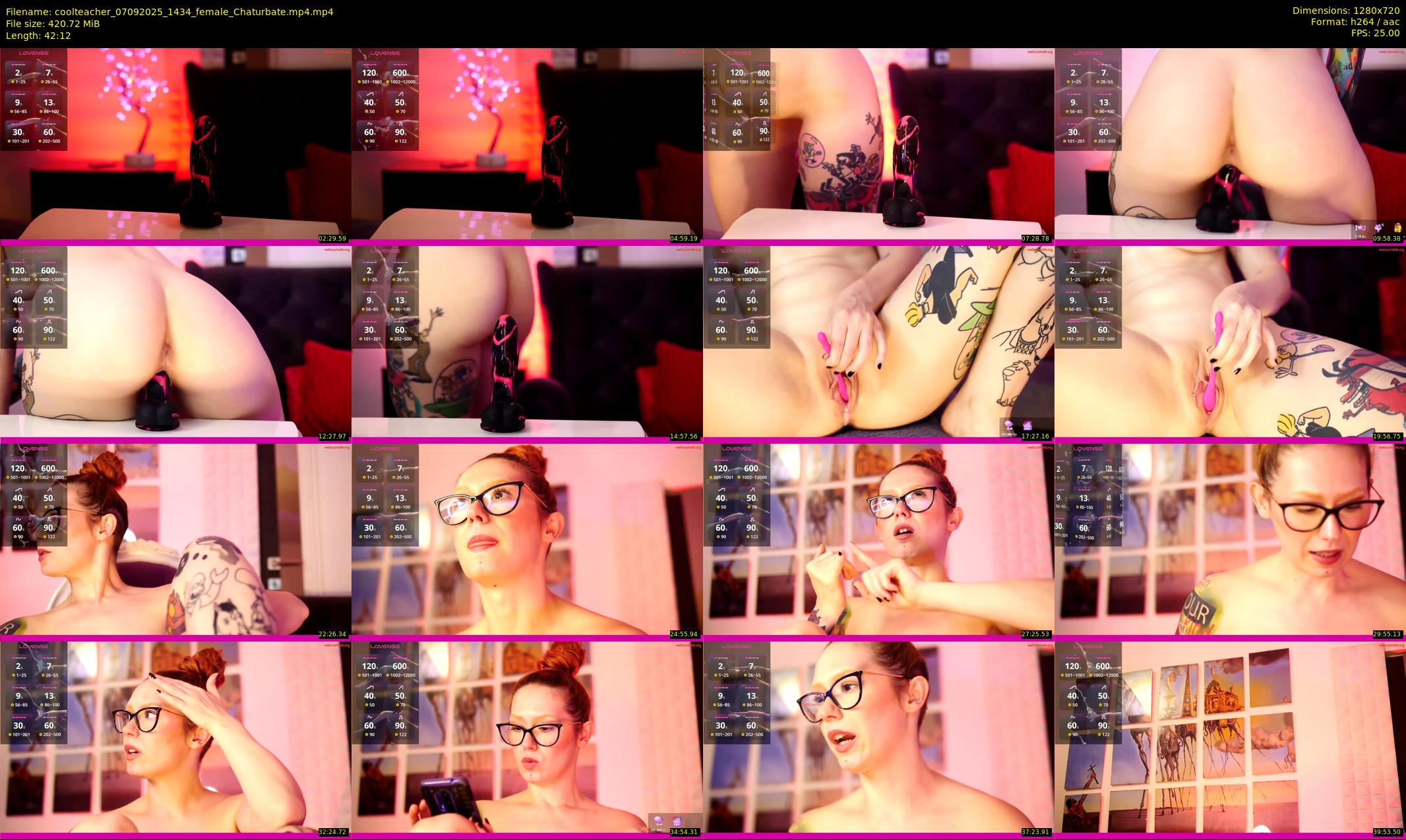 coolteacher — 43 minute Chaturbate female cam show recording, 720p, Sep 7, 2025