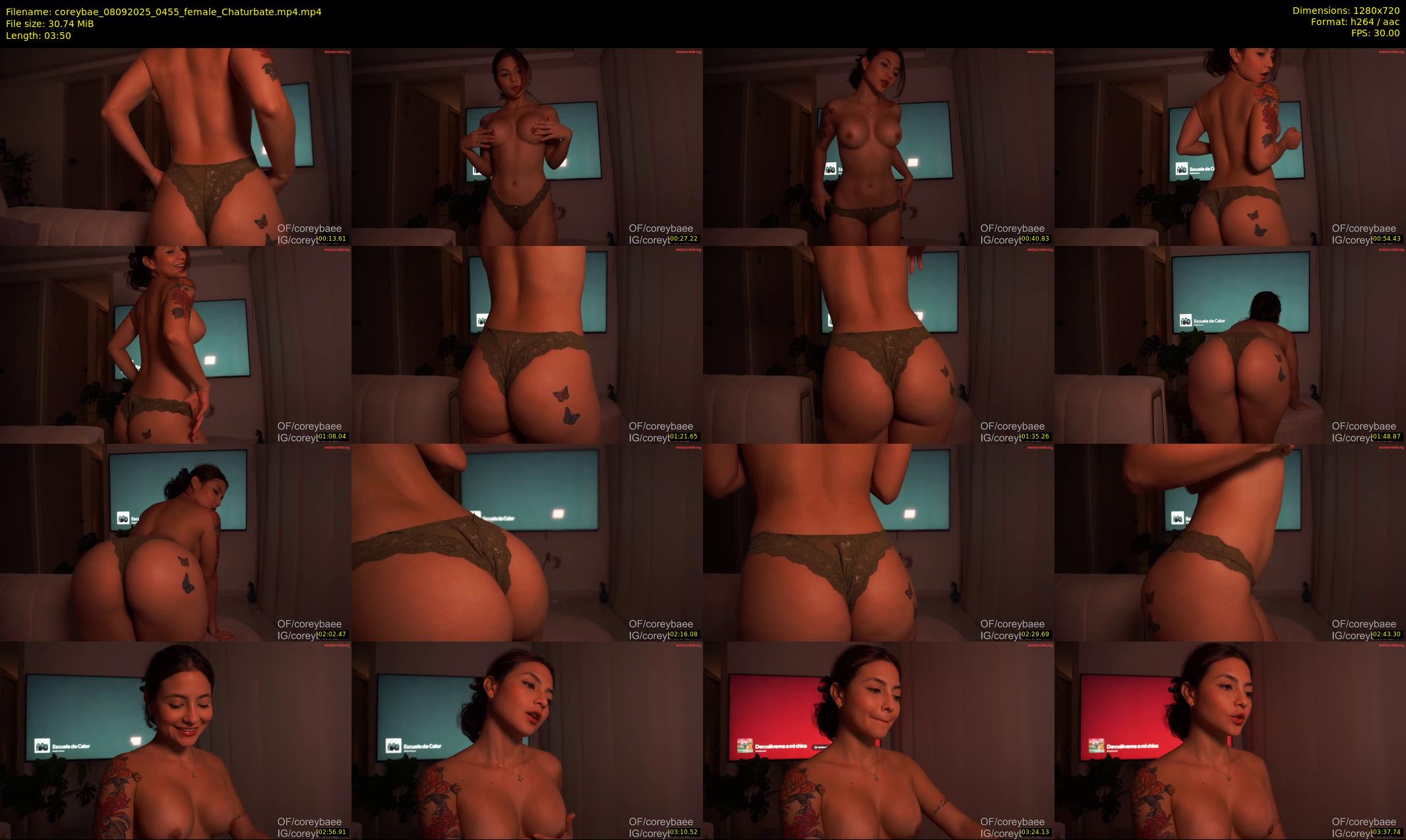 coreybae — 4 minute Chaturbate female cam show recording, 720p, Sep 8, 2025