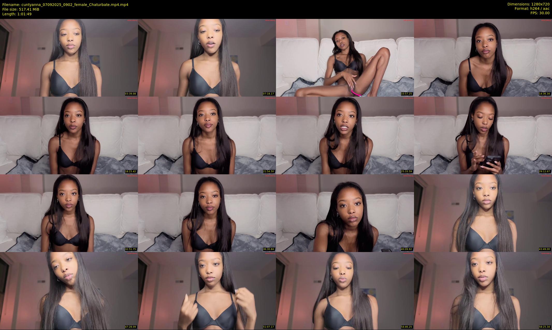 cuntyanna — 62 minute Chaturbate female cam show recording, 720p, Sep 7, 2025