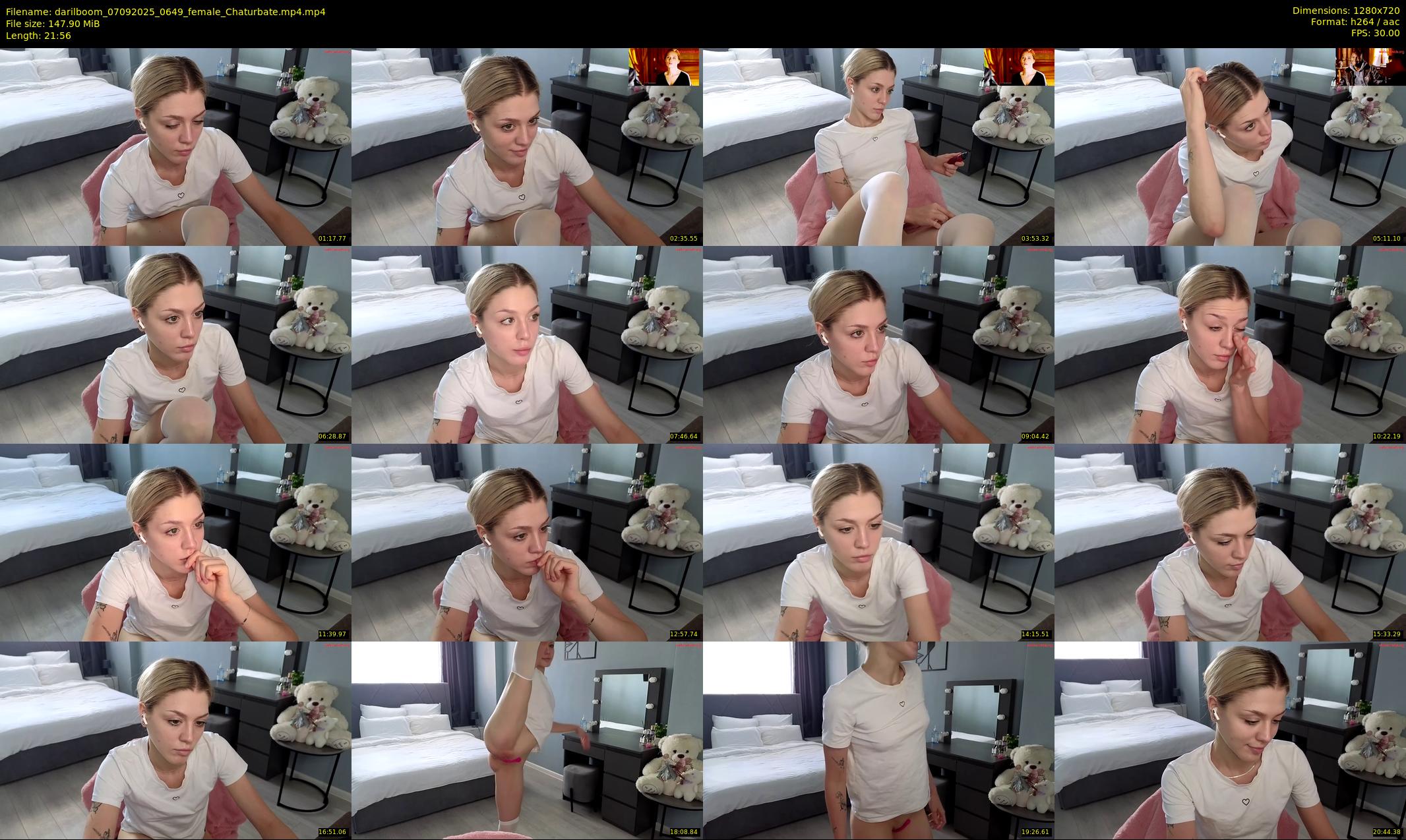 darilboom — 22 minute Chaturbate female cam show recording, 720p, Sep 7, 2025