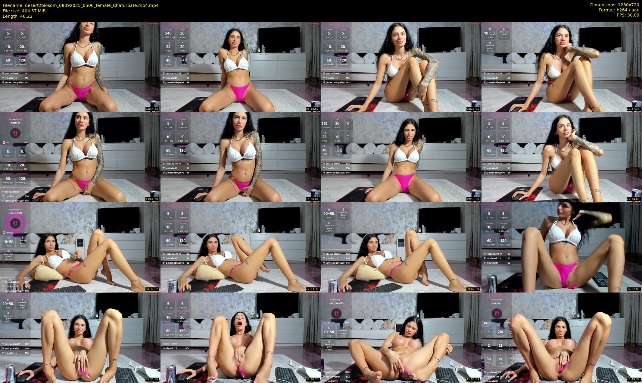 desert2blosom — 47 minute Chaturbate female cam show recording, 720p, Sep 8, 2025