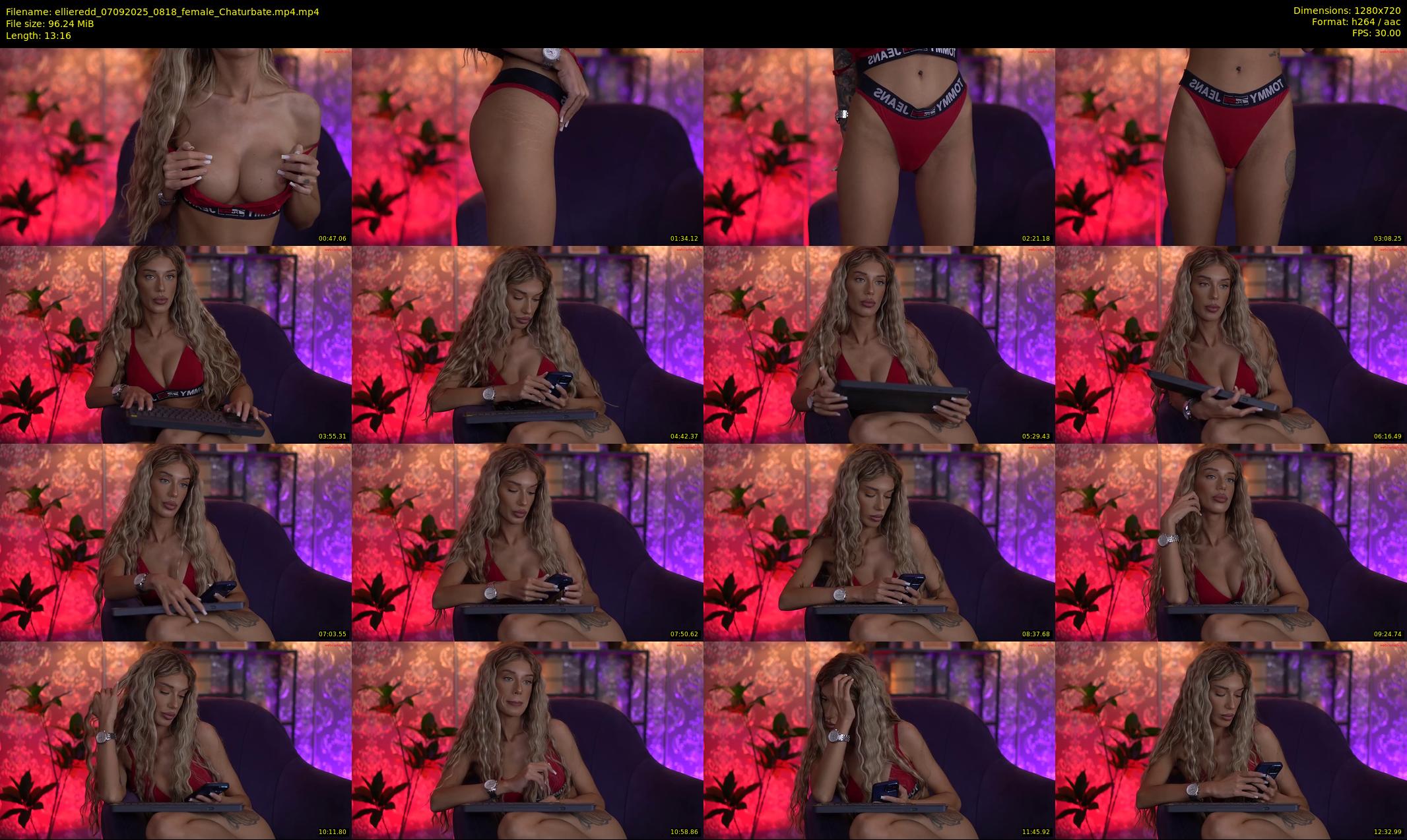 ellieredd — 14 minute Chaturbate female cam show recording, 720p, Sep 7, 2025