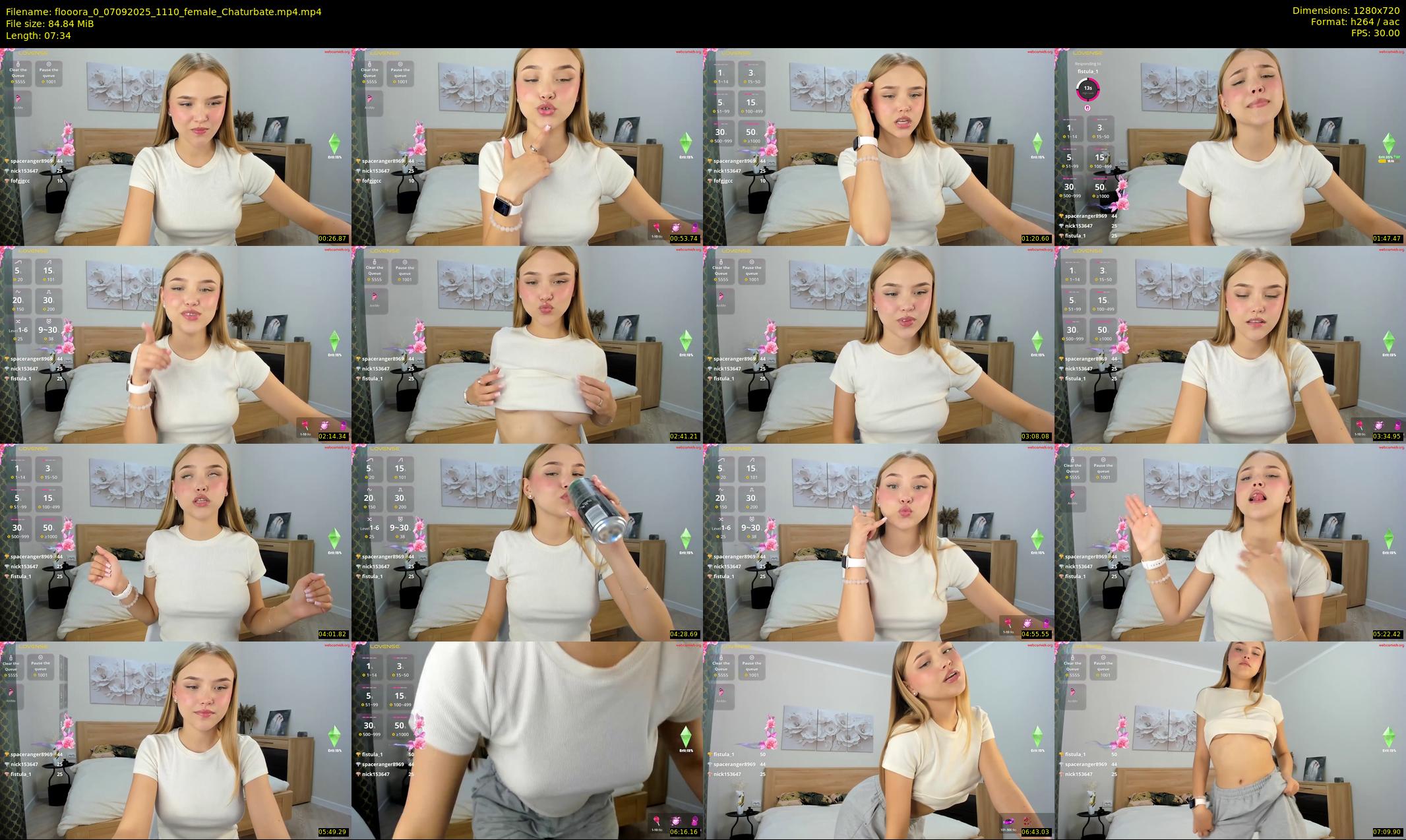 flooora_0 — 8 minute Chaturbate couple cam show recording, 720p, Sep 7, 2025