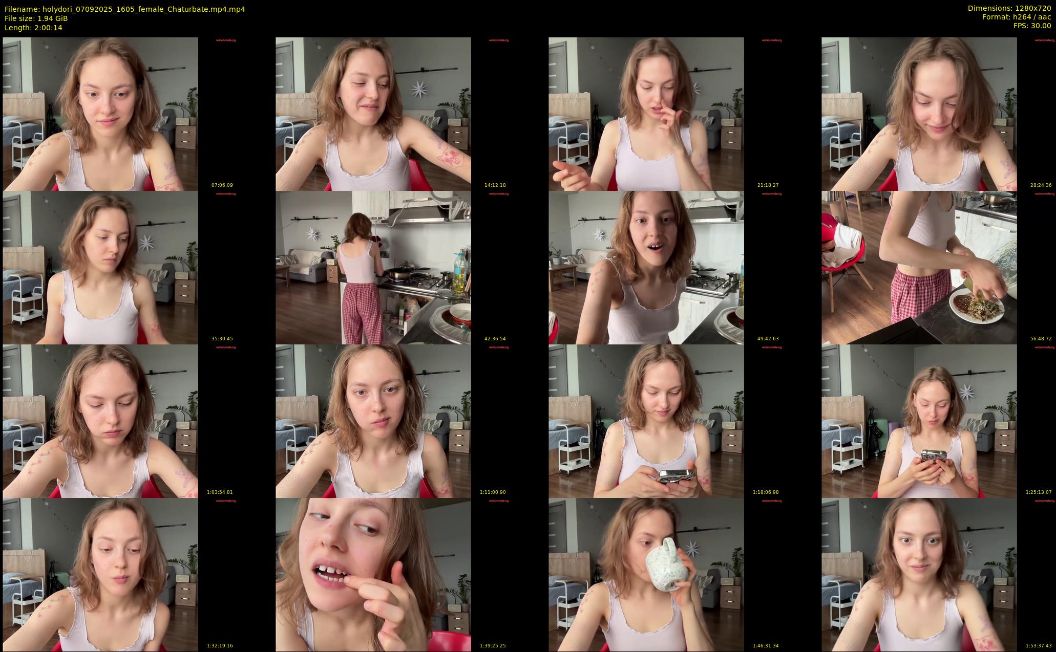 holydori — 121 minute Chaturbate female cam show recording, 720p, Sep 7, 2025