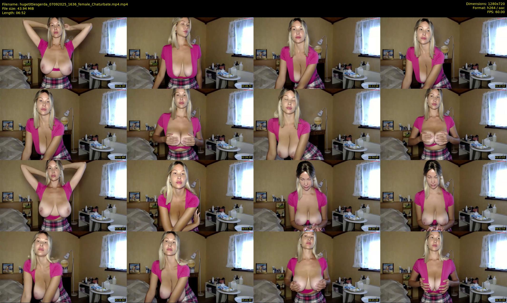 hugetittiesgerda — 7 minute Chaturbate female cam show recording, 720p, Sep 7, 2025