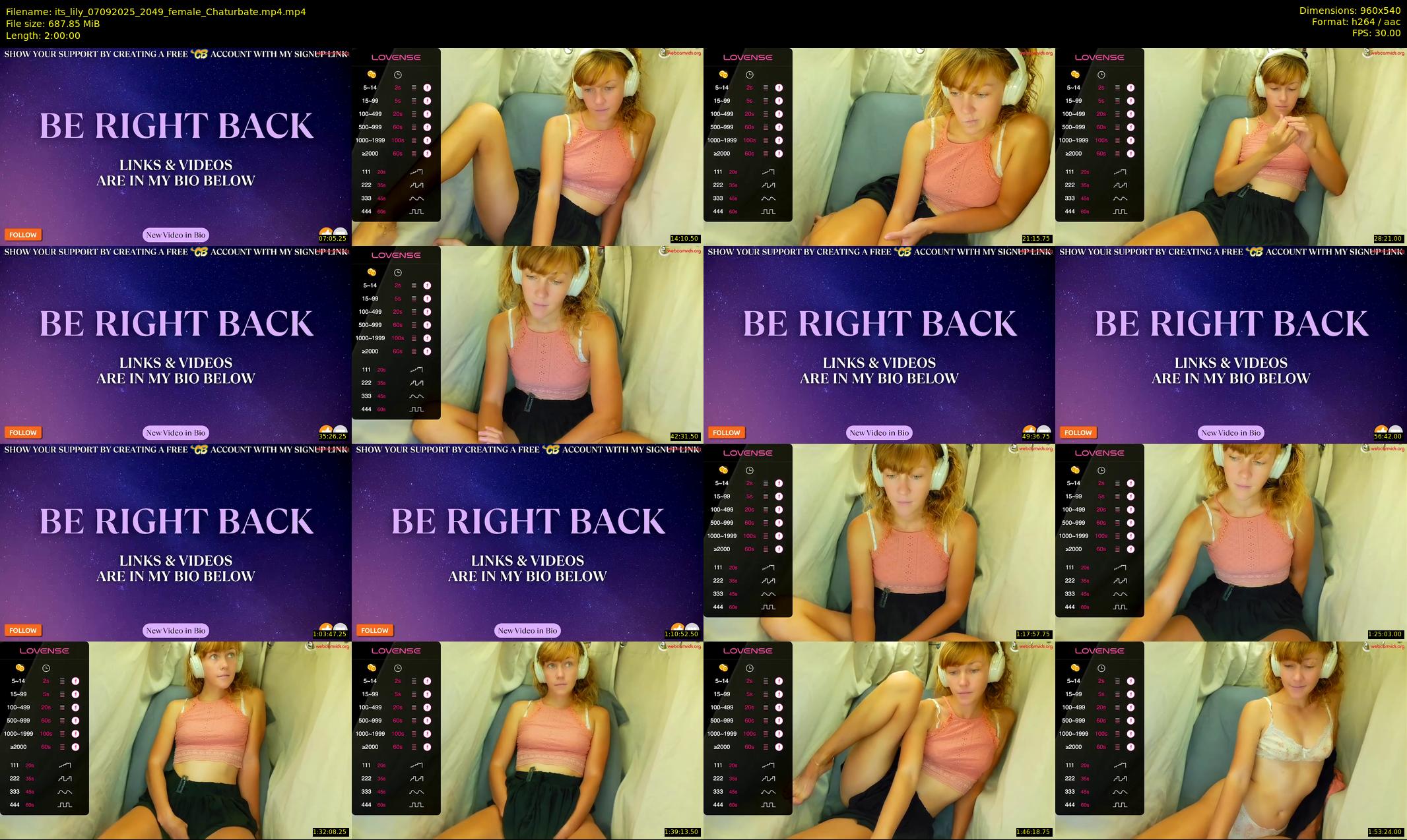 its_lily — 120 minute Chaturbate female cam show recording, 480p, Sep 7, 2025
