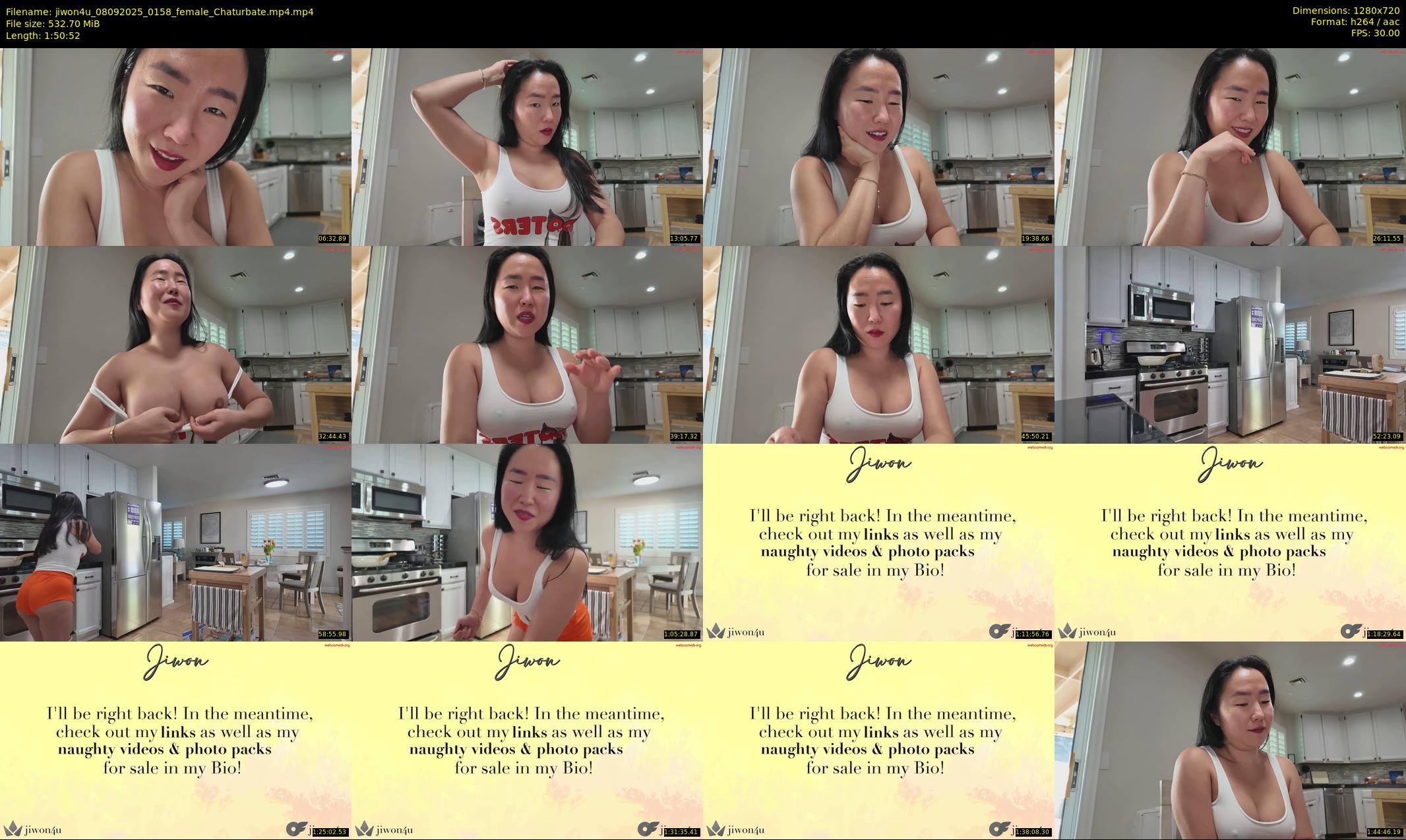 jiwon4u — 111 minute Chaturbate female cam show recording, 720p, Sep 8, 2025