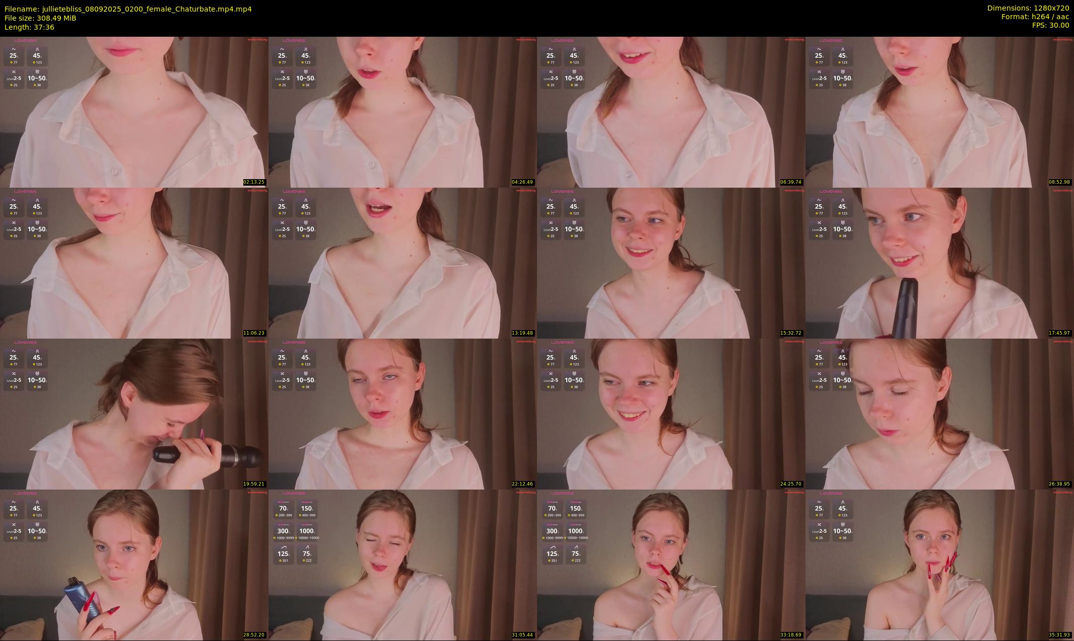 jullietebliss — 38 minute Chaturbate female cam show recording, 720p, Sep 8, 2025
