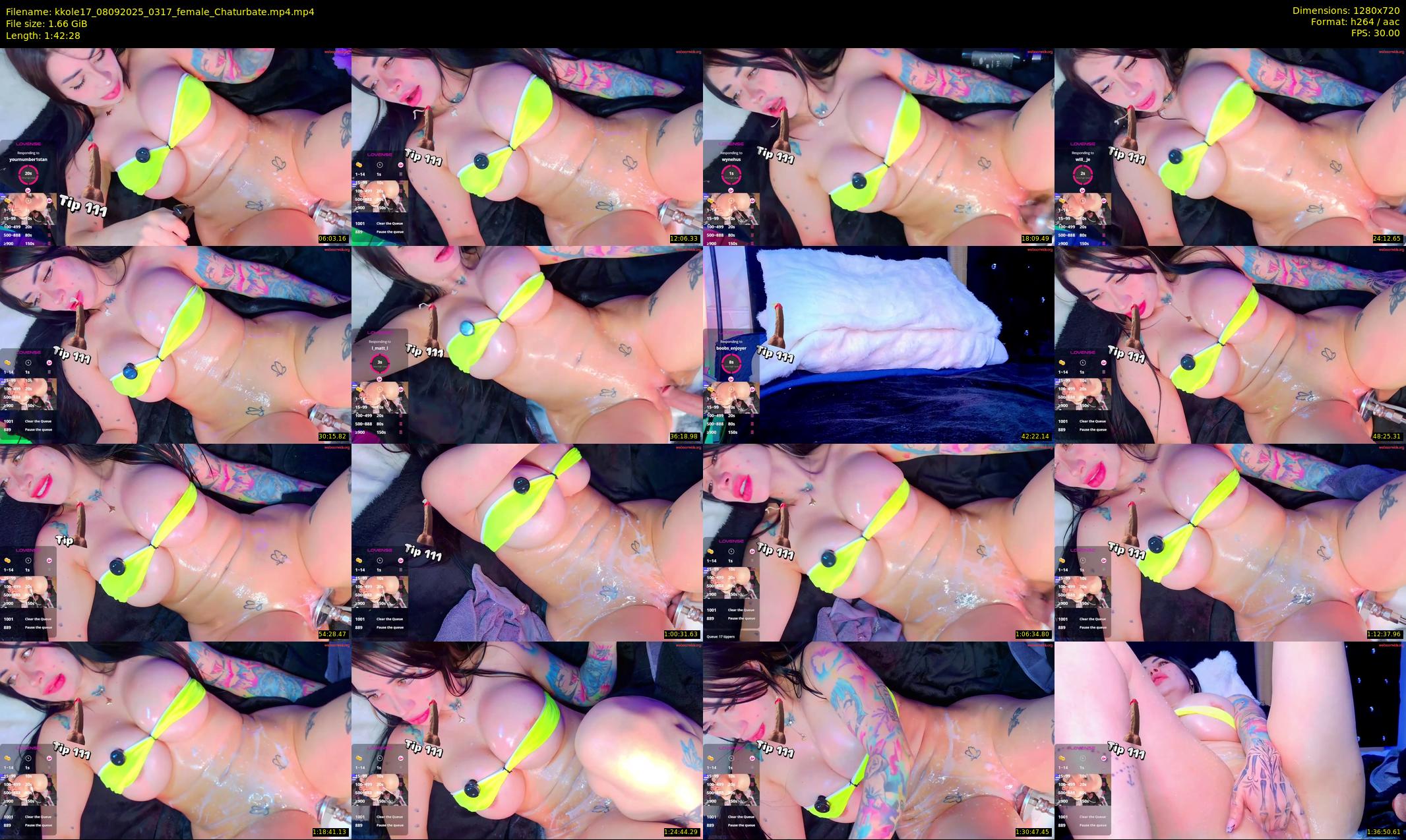 kkole17 — 103 minute Chaturbate female cam show recording, 720p, Sep 8, 2025